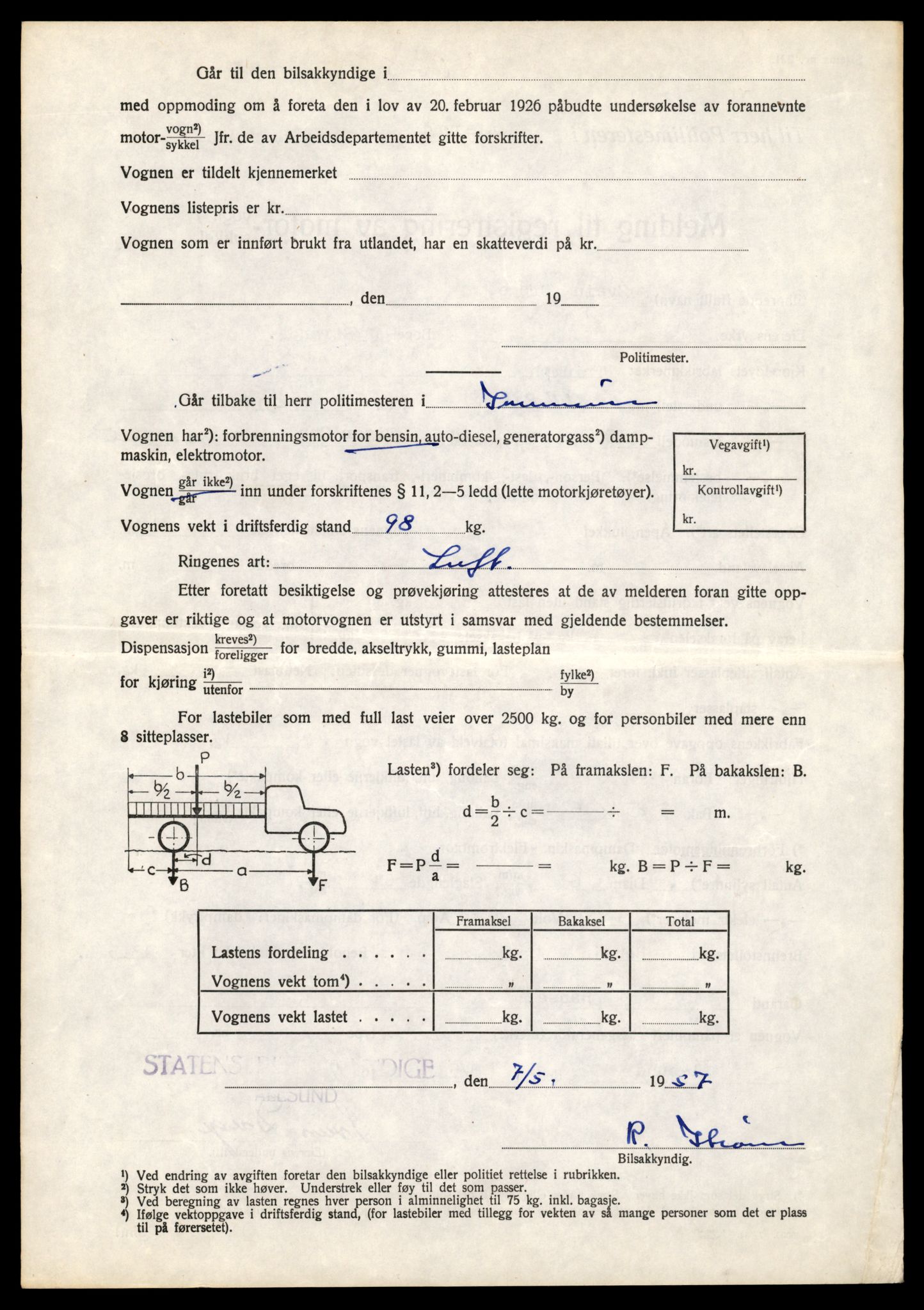 Møre og Romsdal vegkontor - Ålesund trafikkstasjon, AV/SAT-A-4099/F/Fe/L0037: Registreringskort for kjøretøy T 13031 - T 13179, 1927-1998, p. 760