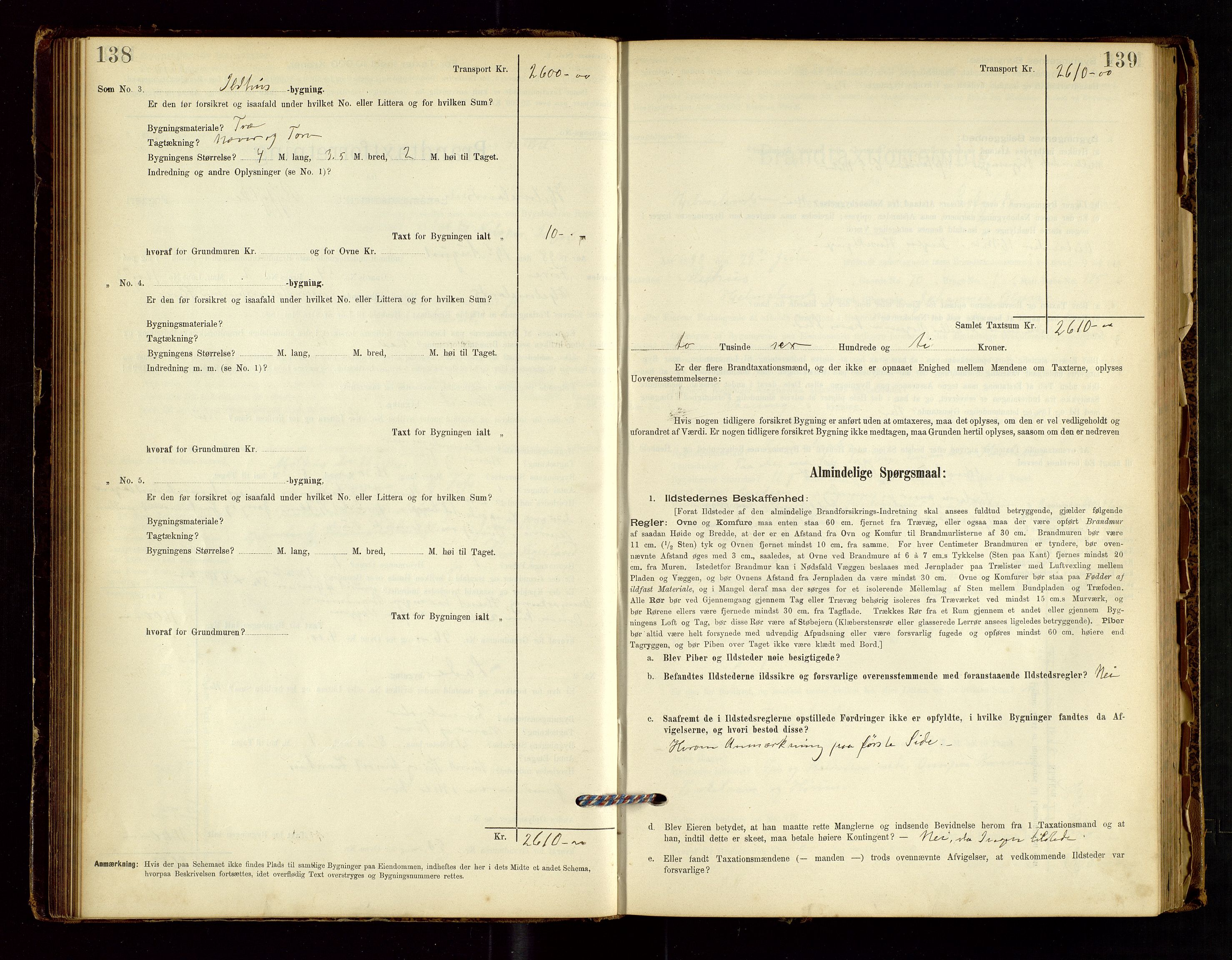 Hjelmeland lensmannskontor, AV/SAST-A-100439/Gob/L0001: "Brandtaxationsprotokol", 1895-1932, p. 138-139