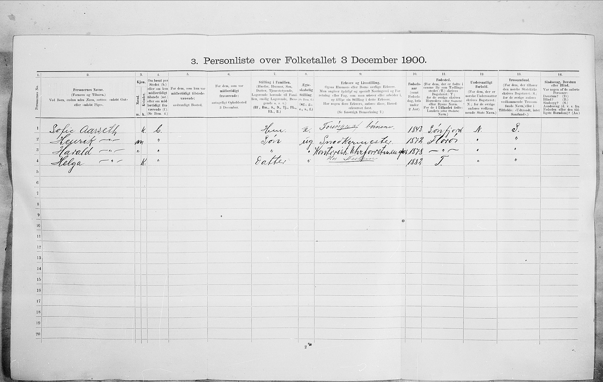 SAO, 1900 census for Kristiania, 1900, p. 96620