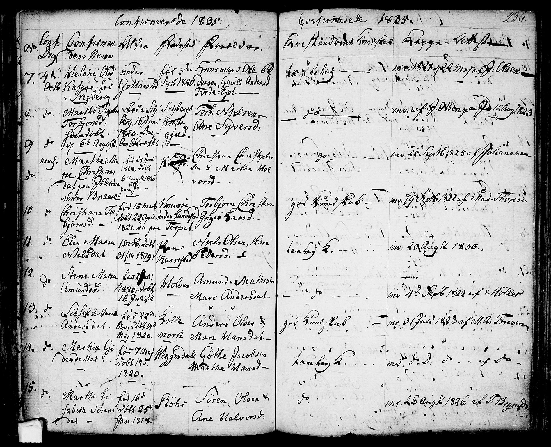 Berg prestekontor Kirkebøker, AV/SAO-A-10902/F/Fa/L0003: Parish register (official) no. I 3, 1832-1842, p. 236