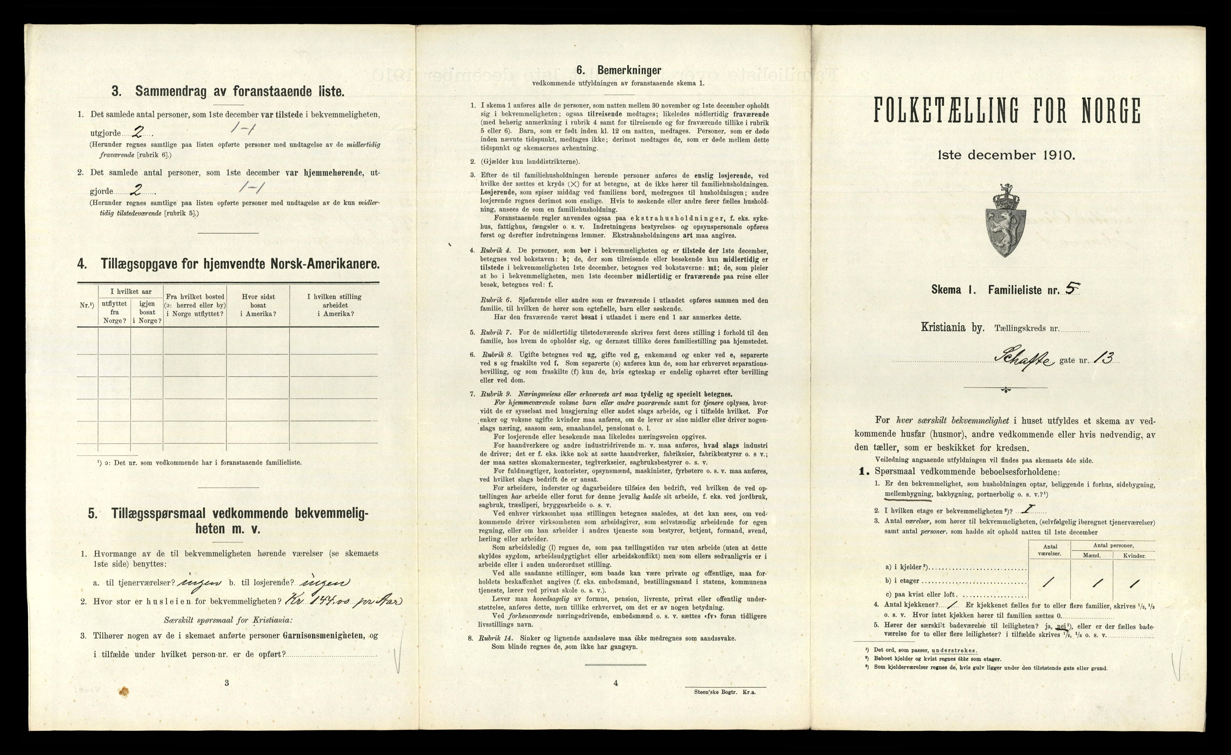 RA, 1910 census for Kristiania, 1910, p. 85425