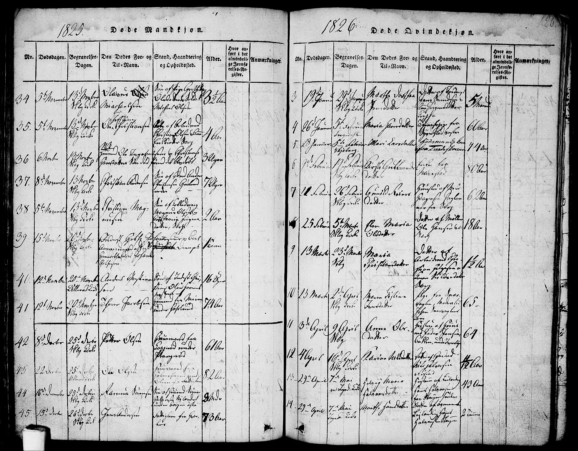 Skjeberg prestekontor Kirkebøker, SAO/A-10923/F/Fa/L0004: Parish register (official) no. I 4, 1815-1830, p. 126