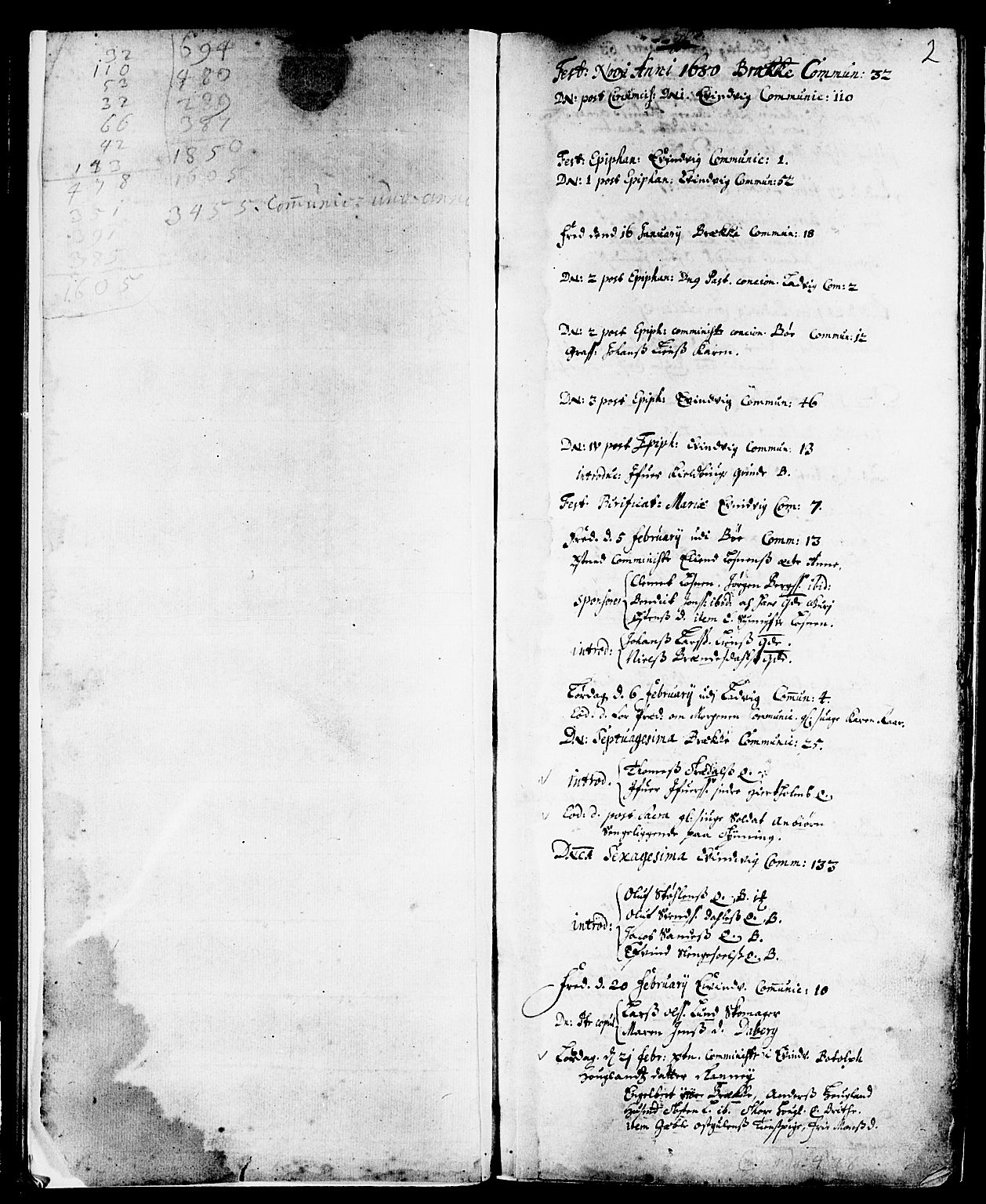 Gulen sokneprestembete, SAB/A-80201/H/Haa/Haaa/L0001: Parish register (official) no. A 1, 1680-1735, p. 2