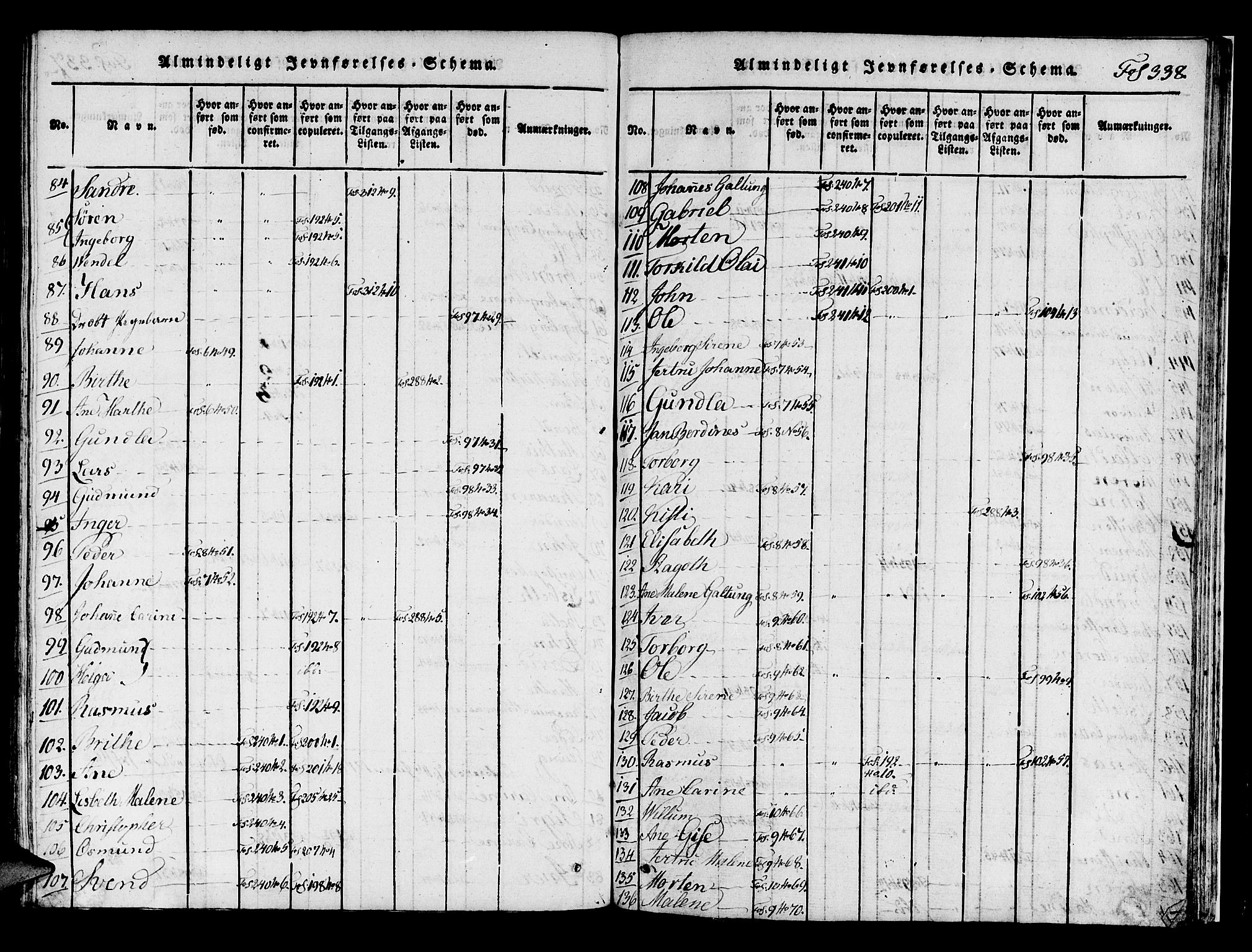 Avaldsnes sokneprestkontor, SAST/A -101851/H/Ha/Haa/L0004: Parish register (official) no. A 4, 1816-1825, p. 338