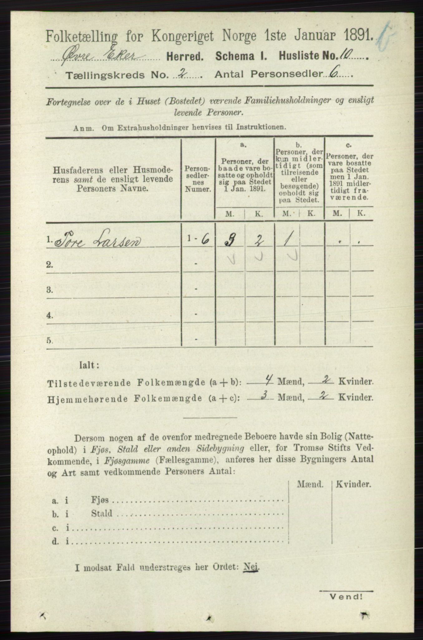 RA, 1891 census for 0624 Øvre Eiker, 1891, p. 8388