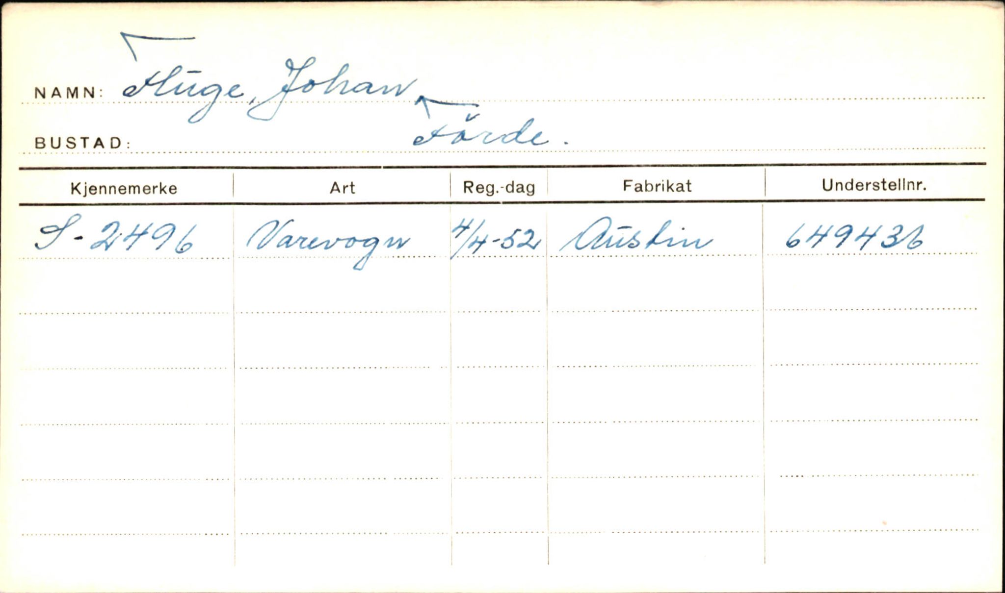 Statens vegvesen, Sogn og Fjordane vegkontor, AV/SAB-A-5301/4/F/L0001D: Eigarregister Fjordane til 1.6.1961, 1930-1961, p. 37