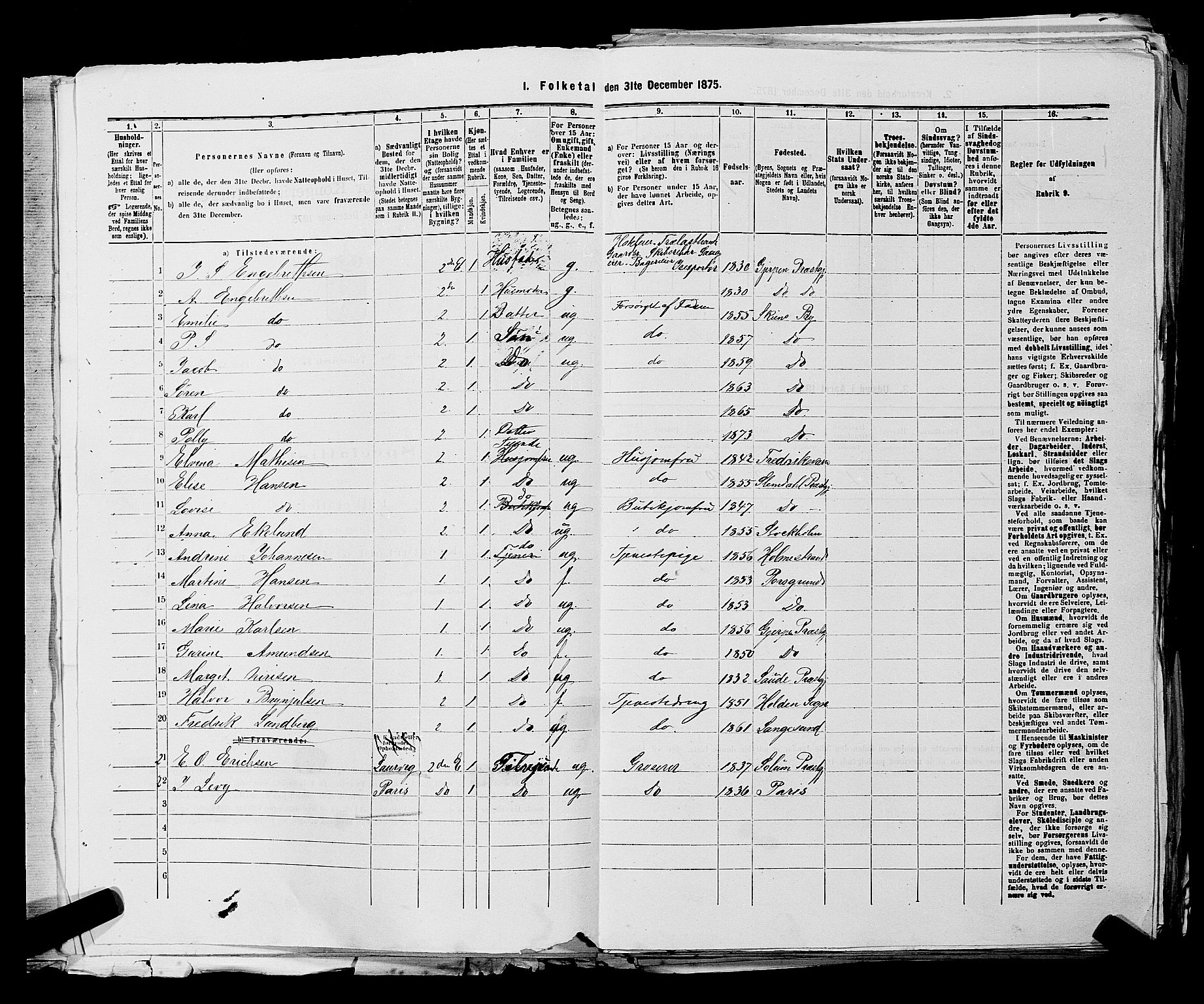 SAKO, 1875 census for 0806P Skien, 1875, p. 35