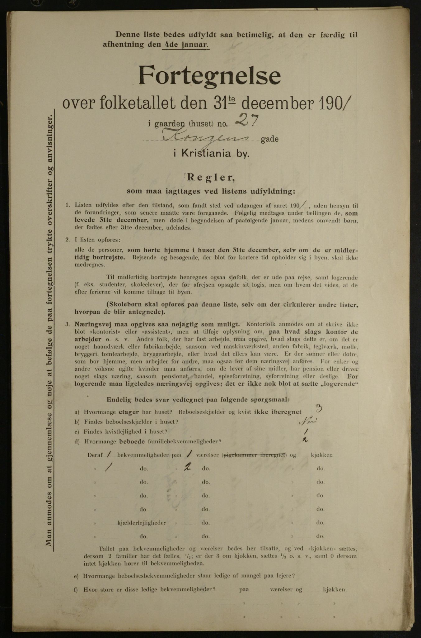 OBA, Municipal Census 1901 for Kristiania, 1901, p. 8127