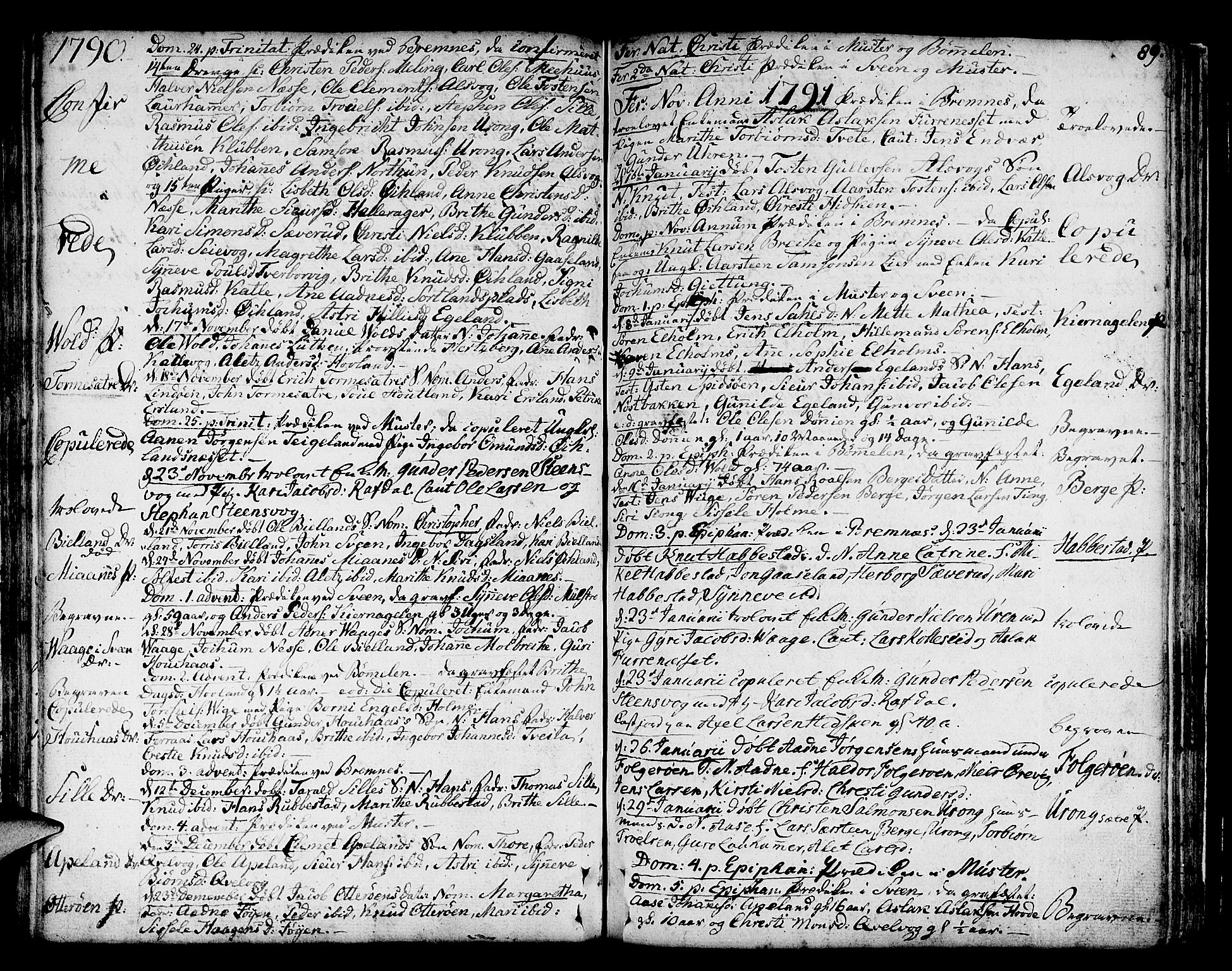 Finnås sokneprestembete, AV/SAB-A-99925/H/Ha/Haa/Haaa/L0003: Parish register (official) no. A 3, 1765-1803, p. 89