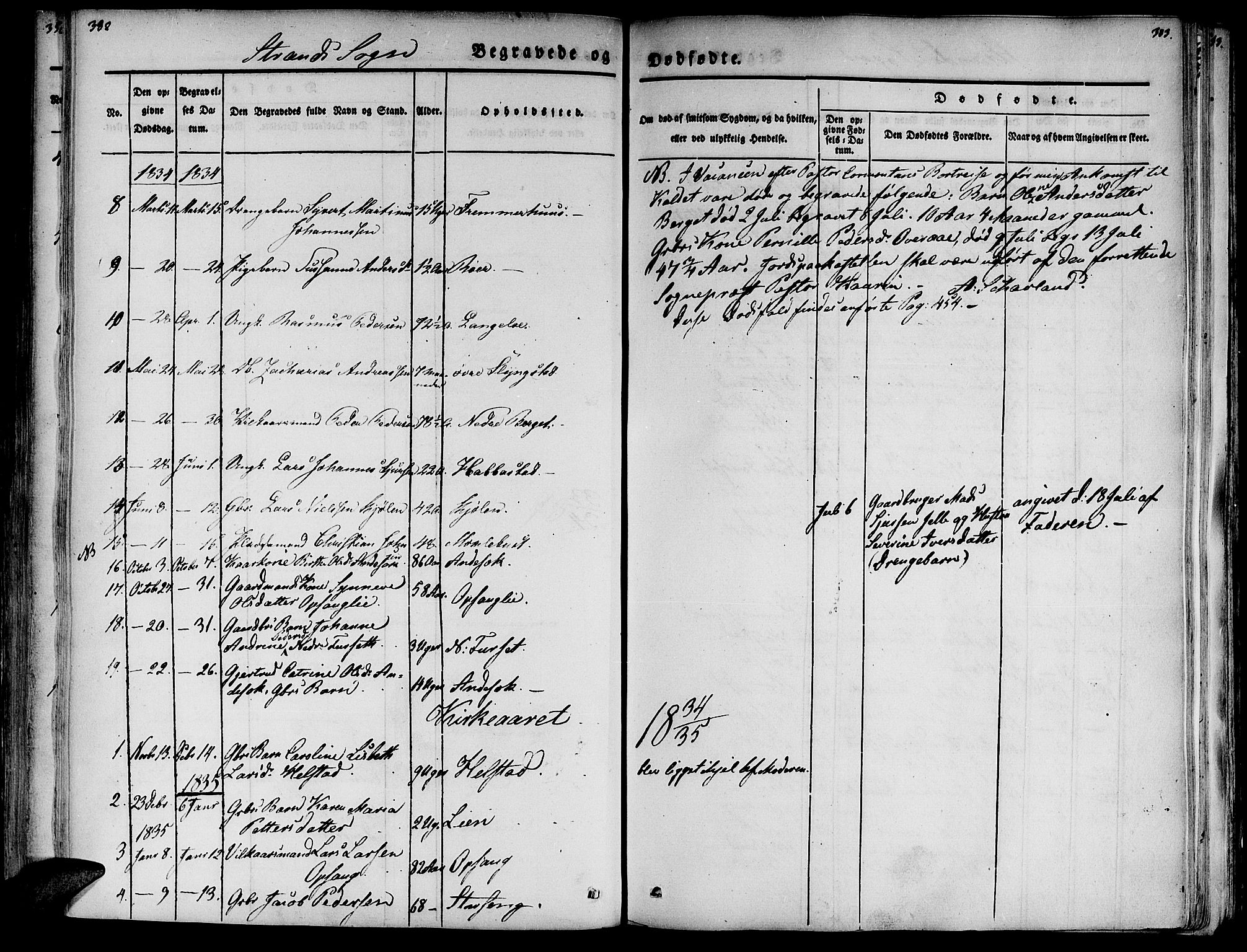 Ministerialprotokoller, klokkerbøker og fødselsregistre - Møre og Romsdal, AV/SAT-A-1454/520/L0274: Parish register (official) no. 520A04, 1827-1864, p. 382-383