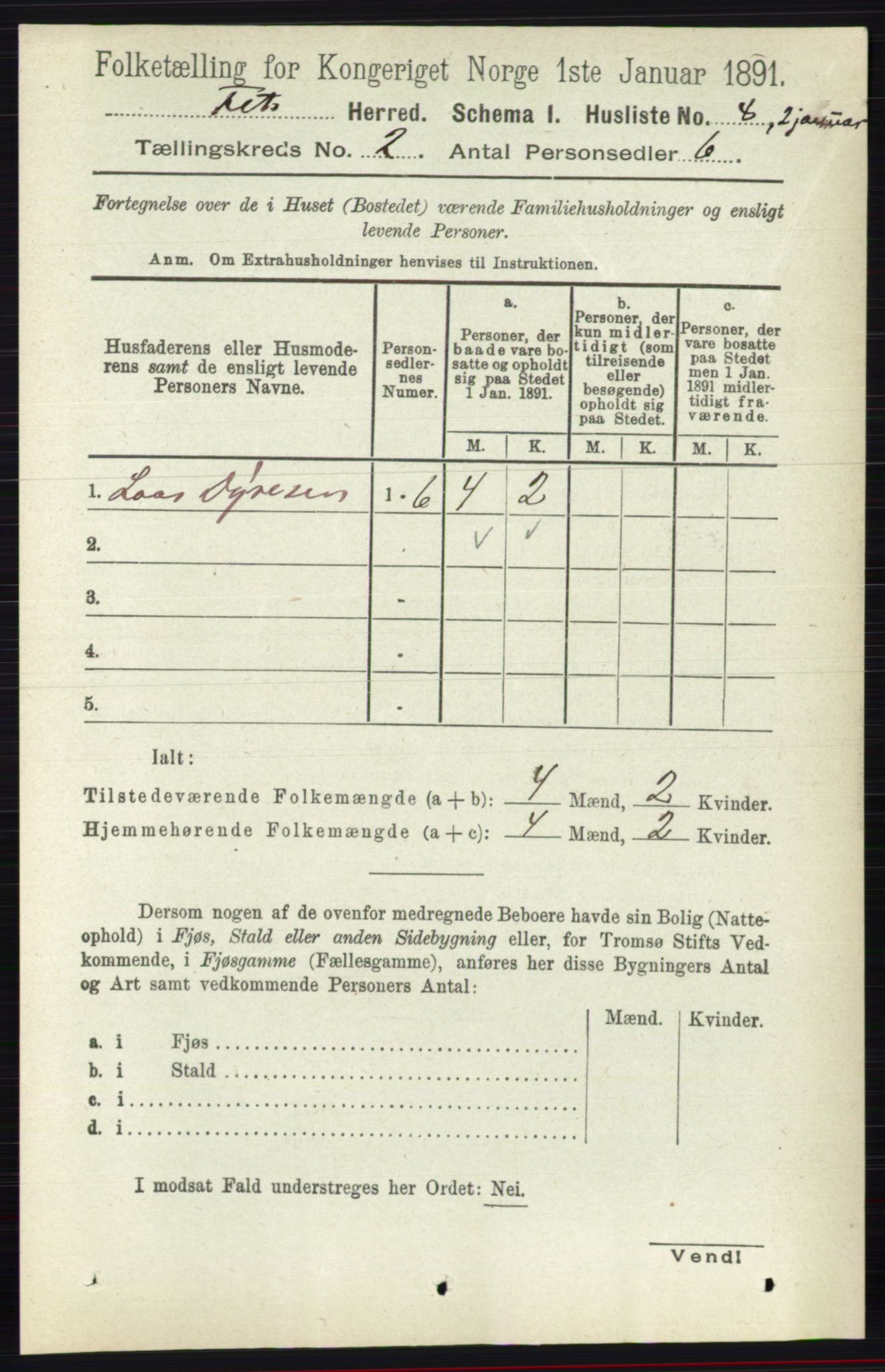 RA, 1891 census for 0227 Fet, 1891, p. 356