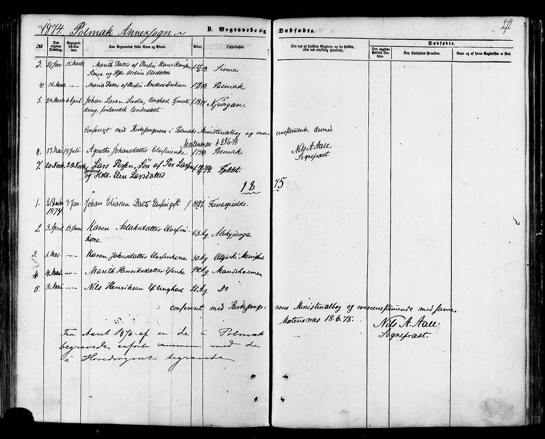 Nesseby sokneprestkontor, SATØ/S-1330/H/Ha/L0003kirke: Parish register (official) no. 3 /2, 1866-1876, p. 272