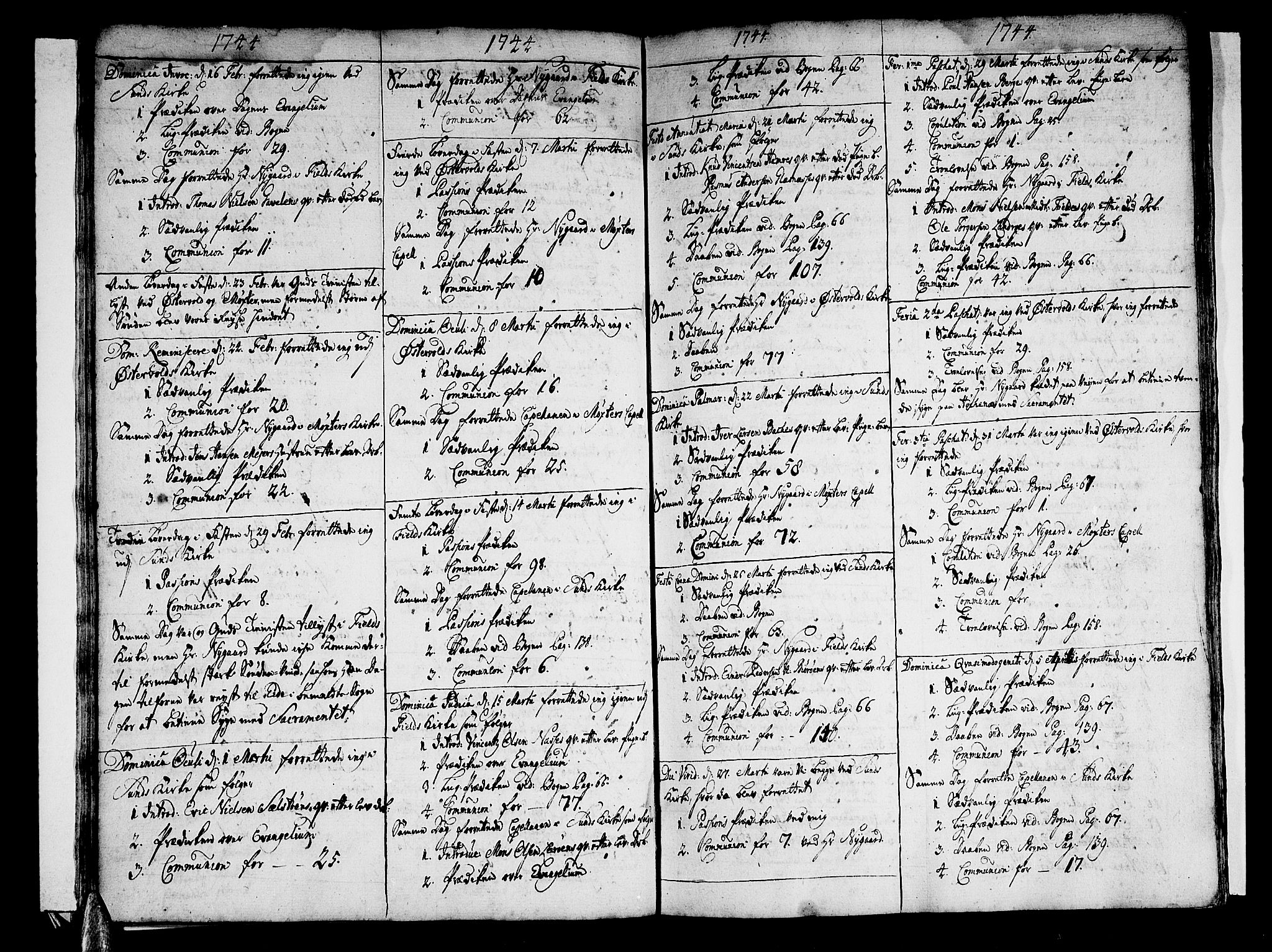 Sund sokneprestembete, AV/SAB-A-99930: Parish register (official) no. A 3, 1740-1769