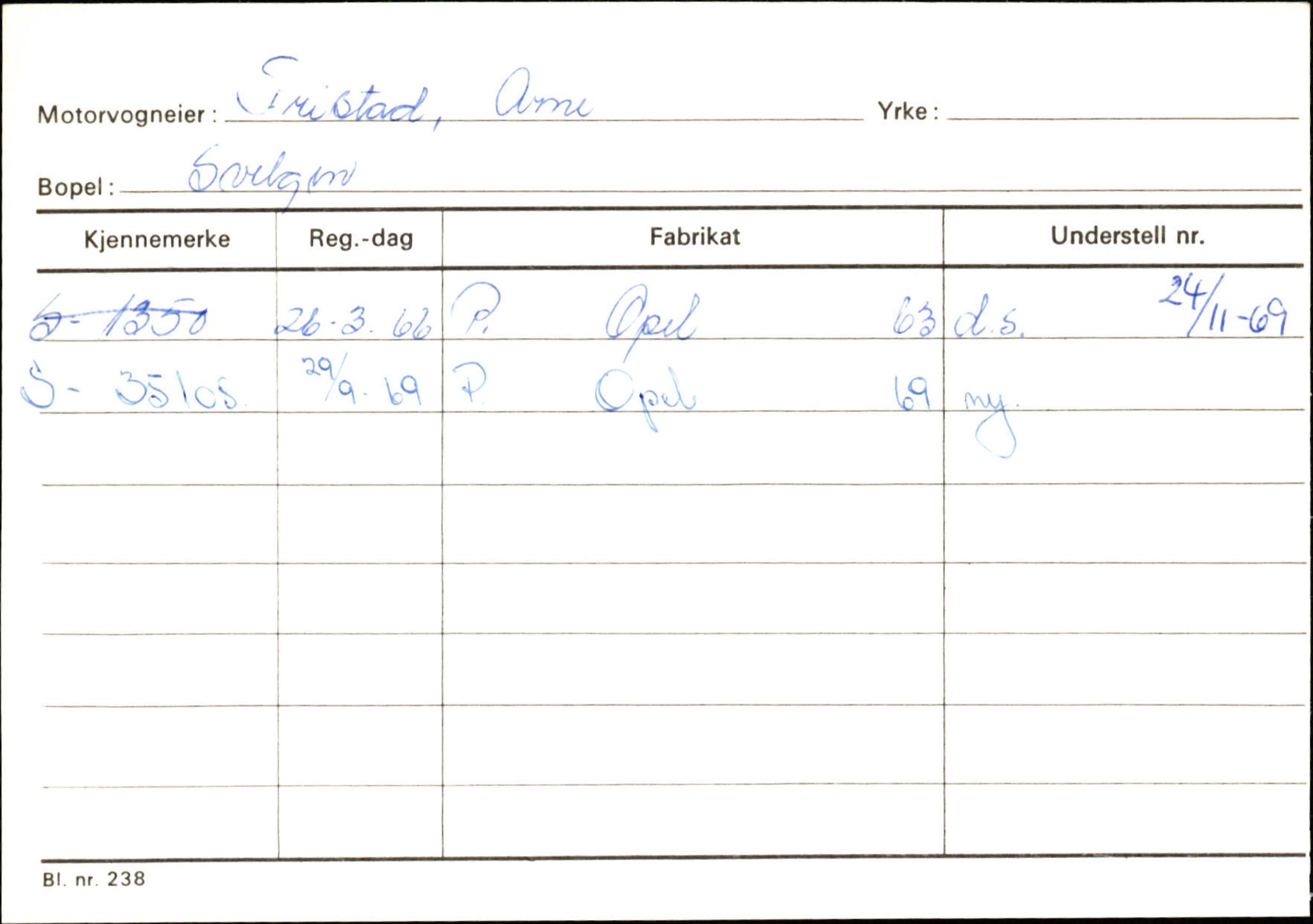 Statens vegvesen, Sogn og Fjordane vegkontor, AV/SAB-A-5301/4/F/L0133: Eigarregister Bremanger A-Å. Gaular A-H, 1945-1975, p. 353