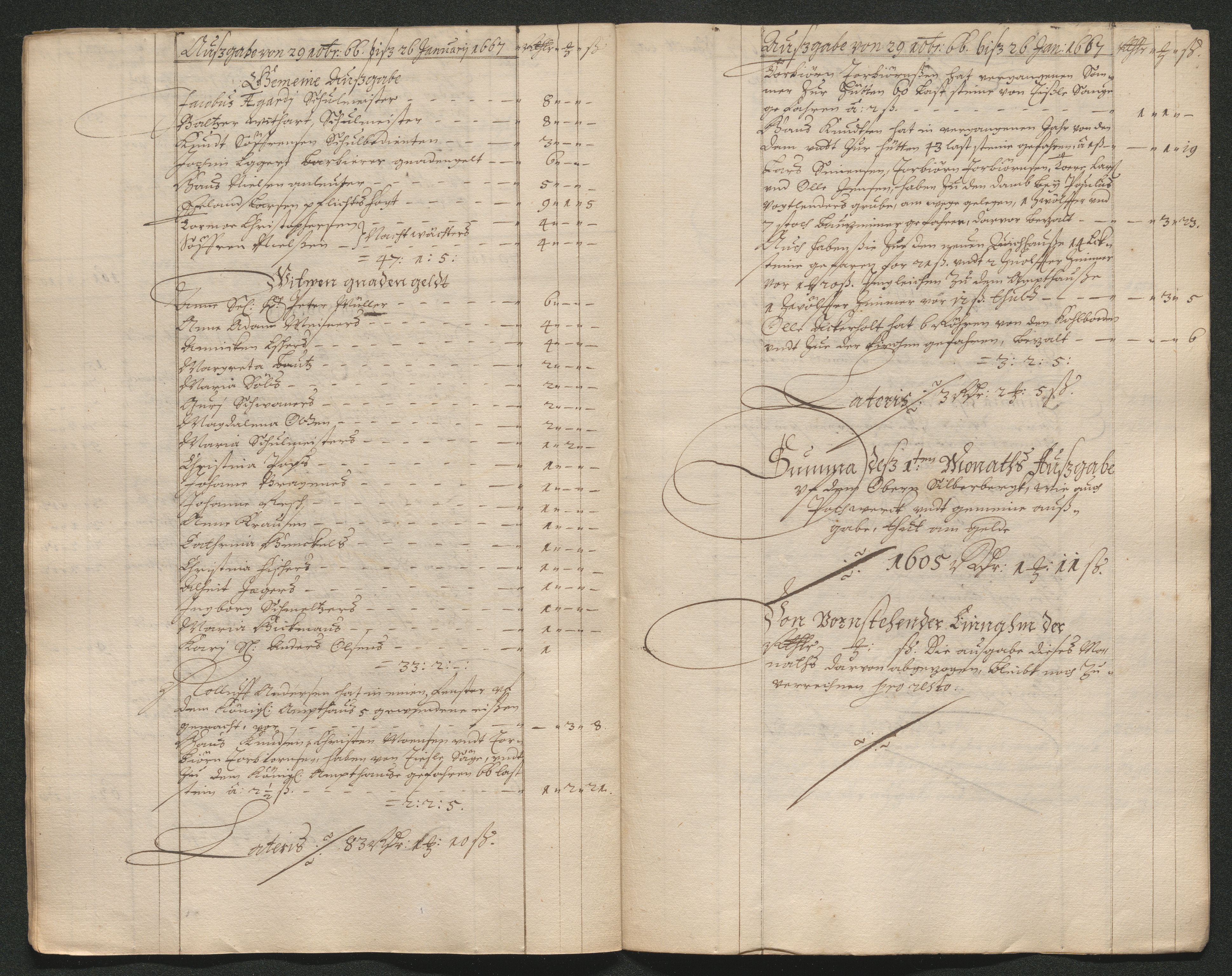 Kongsberg Sølvverk 1623-1816, AV/SAKO-EA-3135/001/D/Dc/Dcd/L0040: Utgiftsregnskap for gruver m.m., 1667, p. 845