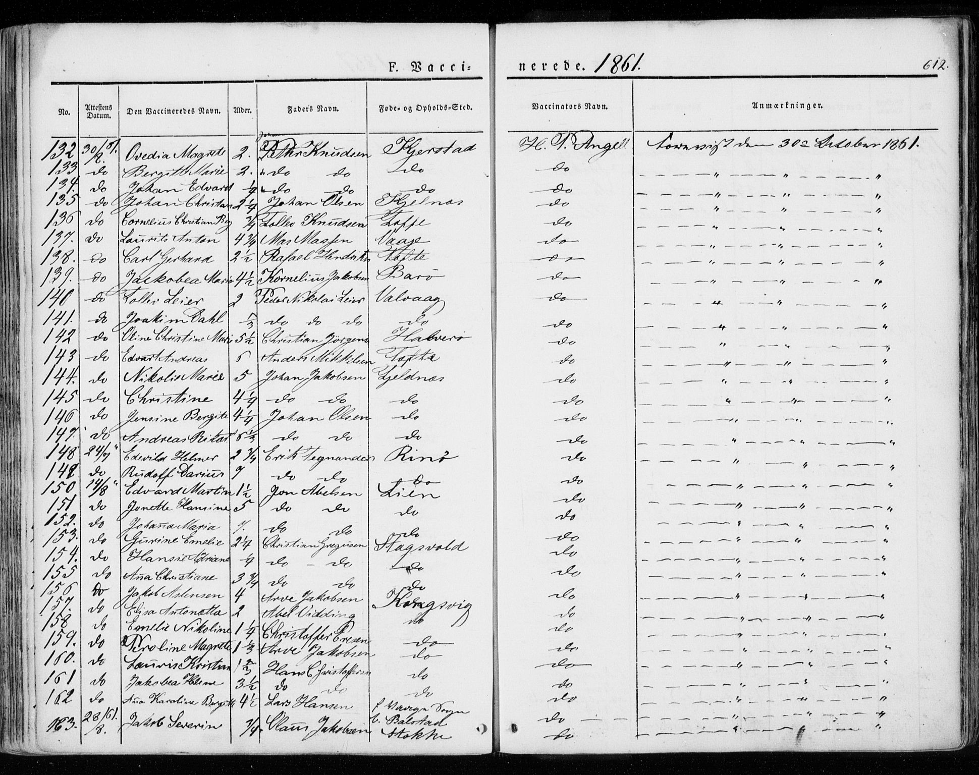 Ministerialprotokoller, klokkerbøker og fødselsregistre - Nordland, AV/SAT-A-1459/872/L1033: Parish register (official) no. 872A08, 1840-1863, p. 612