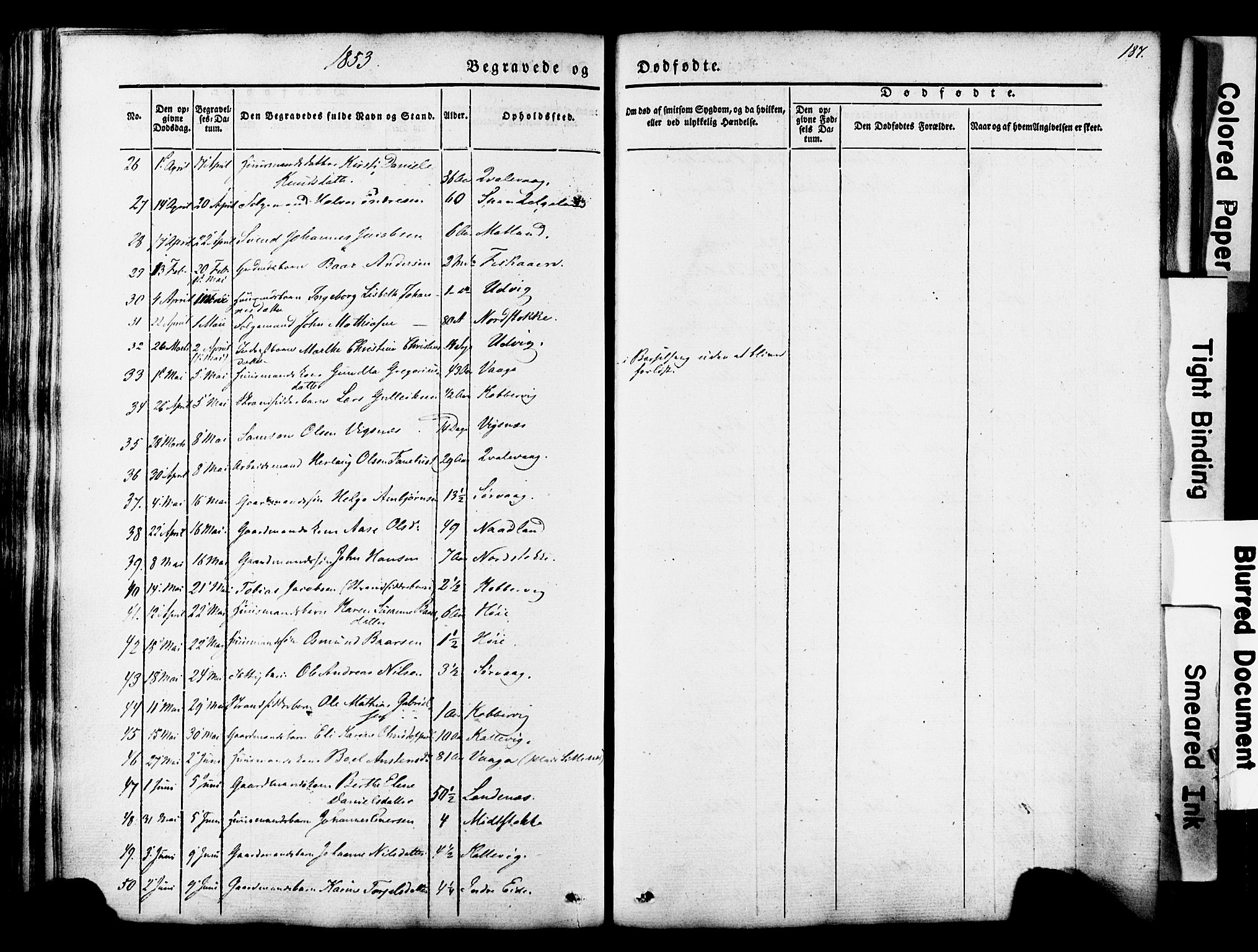 Avaldsnes sokneprestkontor, AV/SAST-A -101851/H/Ha/Haa/L0007: Parish register (official) no. A 7, 1841-1853, p. 187