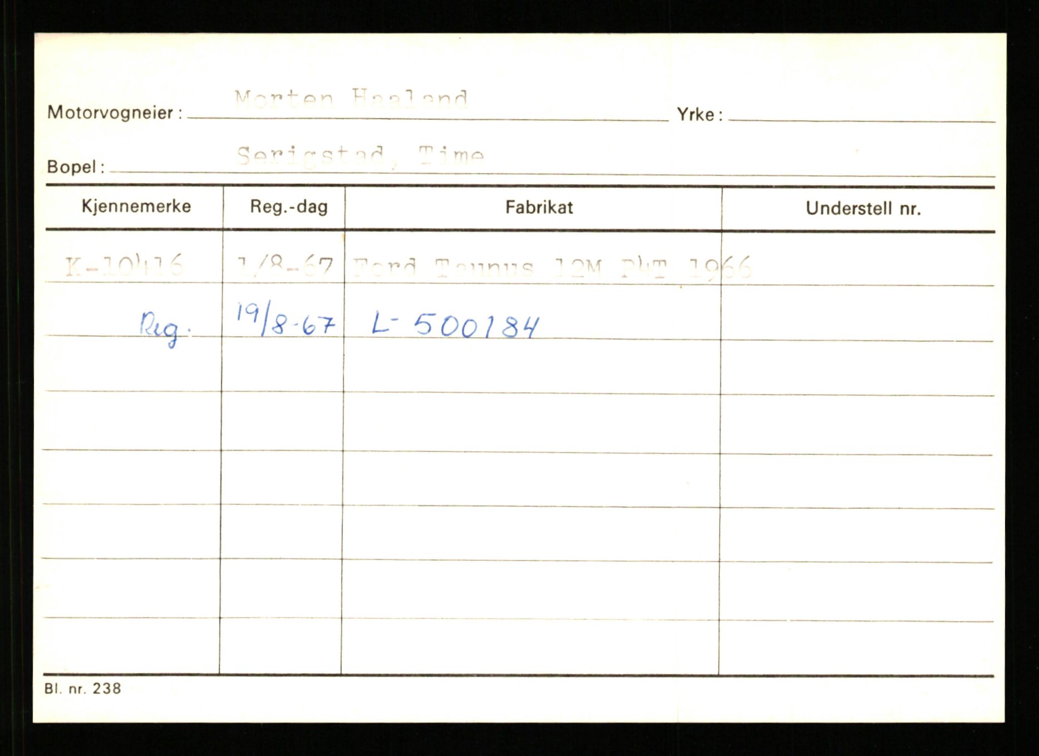 Stavanger trafikkstasjon, AV/SAST-A-101942/0/G/L0002: Registreringsnummer: 5791 - 10405, 1930-1971, p. 3270