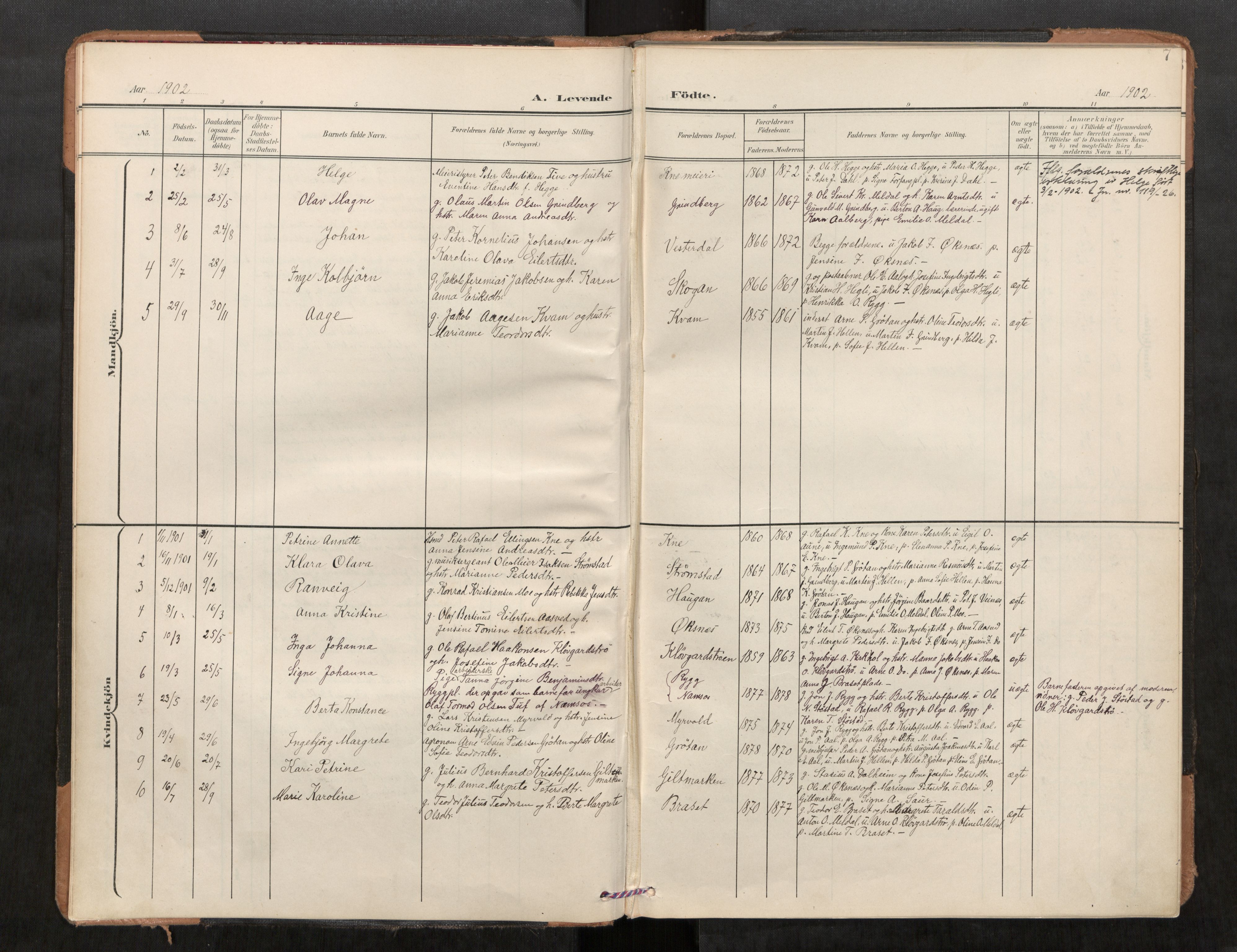 Stod sokneprestkontor, AV/SAT-A-1164/1/I/I1/I1a/L0001: Parish register (official) no. 1, 1900-1912, p. 7