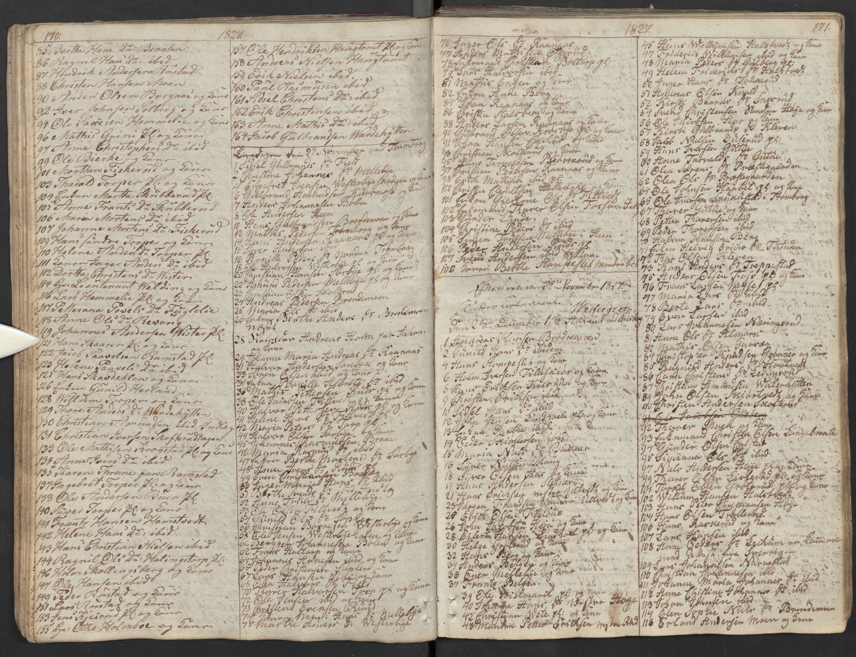 Eidsberg prestekontor Kirkebøker, AV/SAO-A-10905/M/Ma/L0002: Communicants register no. I 2, 1821-1841, p. 170-171