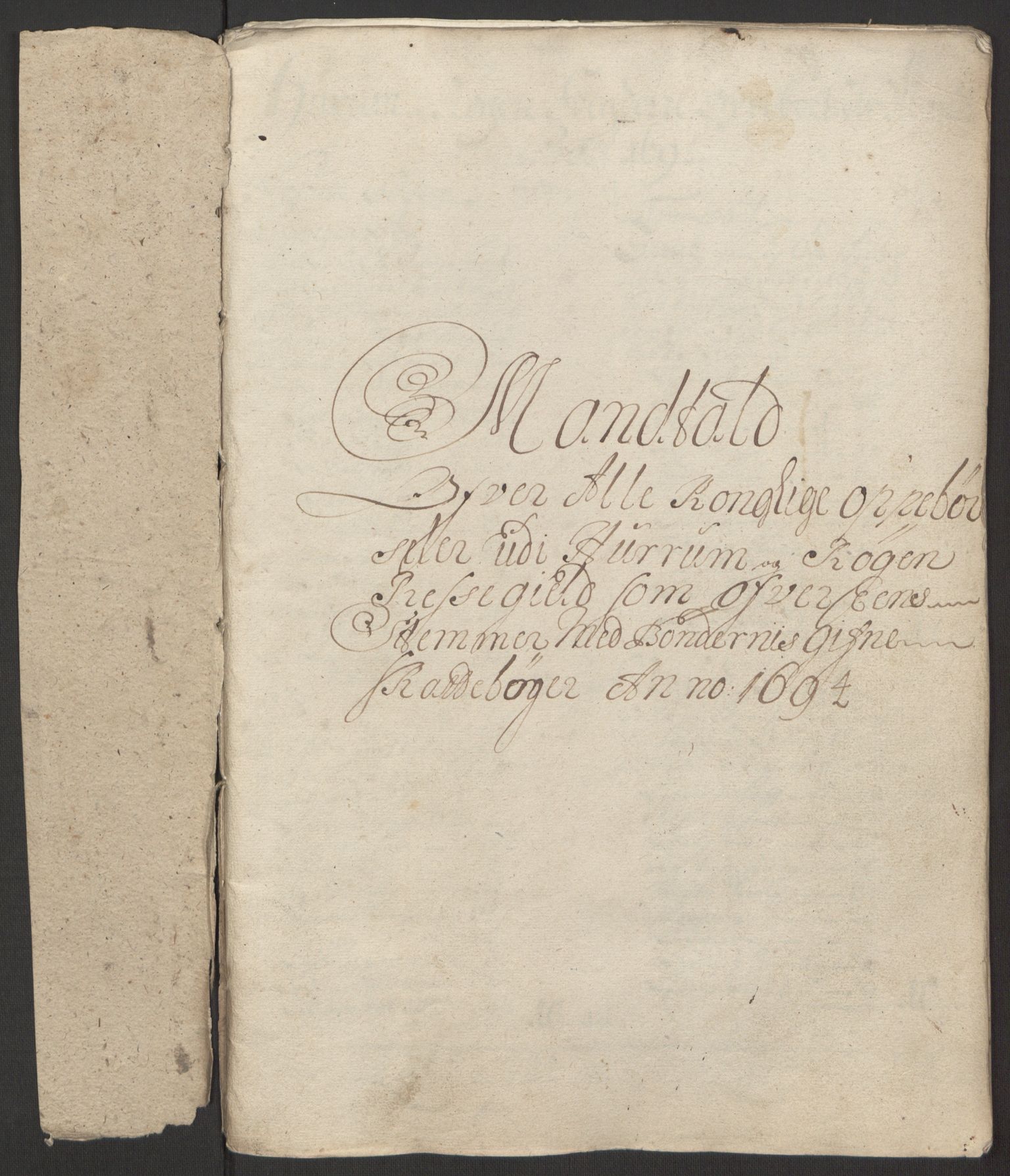 Rentekammeret inntil 1814, Reviderte regnskaper, Fogderegnskap, RA/EA-4092/R30/L1694: Fogderegnskap Hurum, Røyken, Eiker og Lier, 1694-1696, p. 33