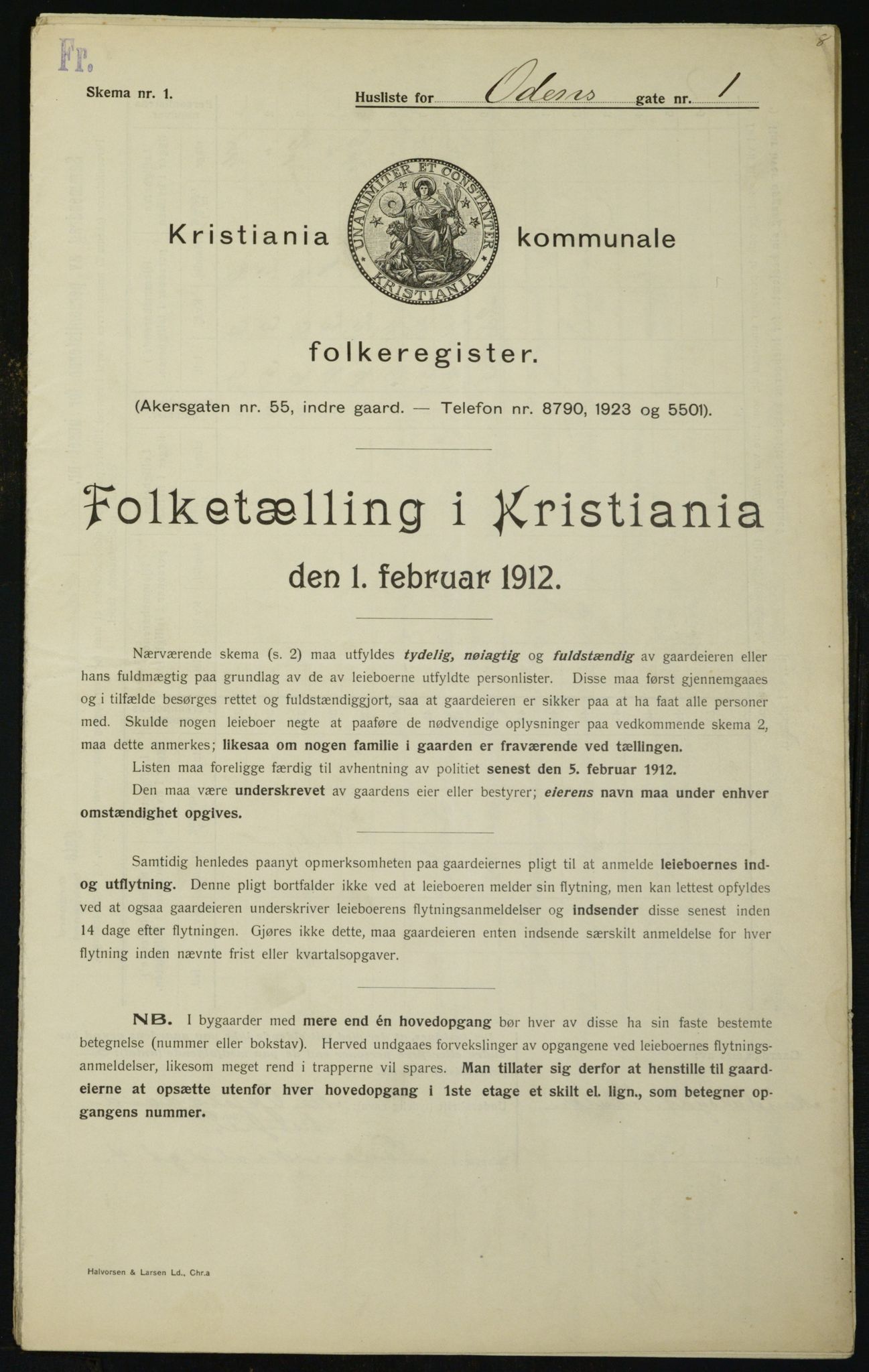 OBA, Municipal Census 1912 for Kristiania, 1912, p. 75173