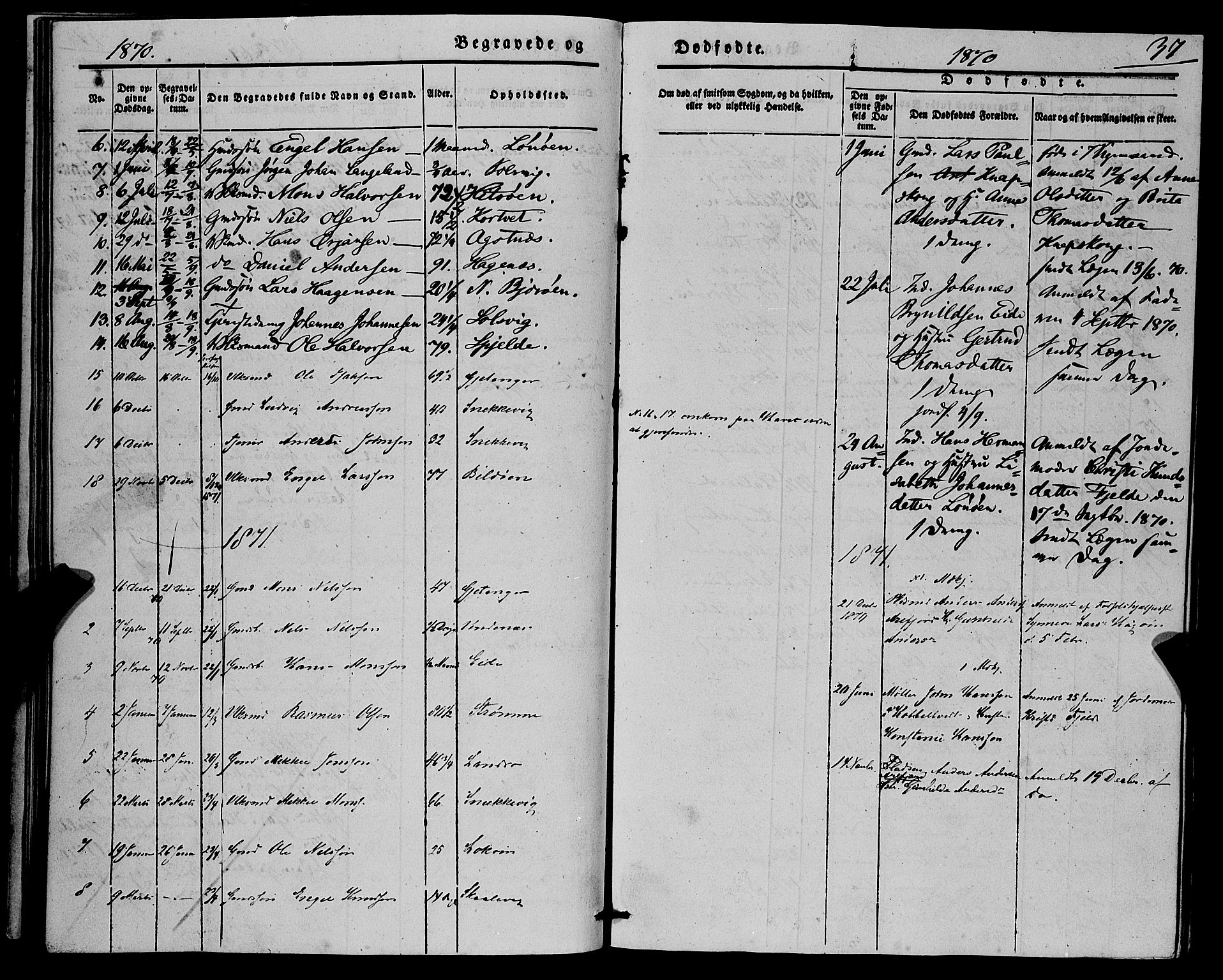 Fjell sokneprestembete, SAB/A-75301/H/Haa: Parish register (official) no. A 7, 1847-1877, p. 37