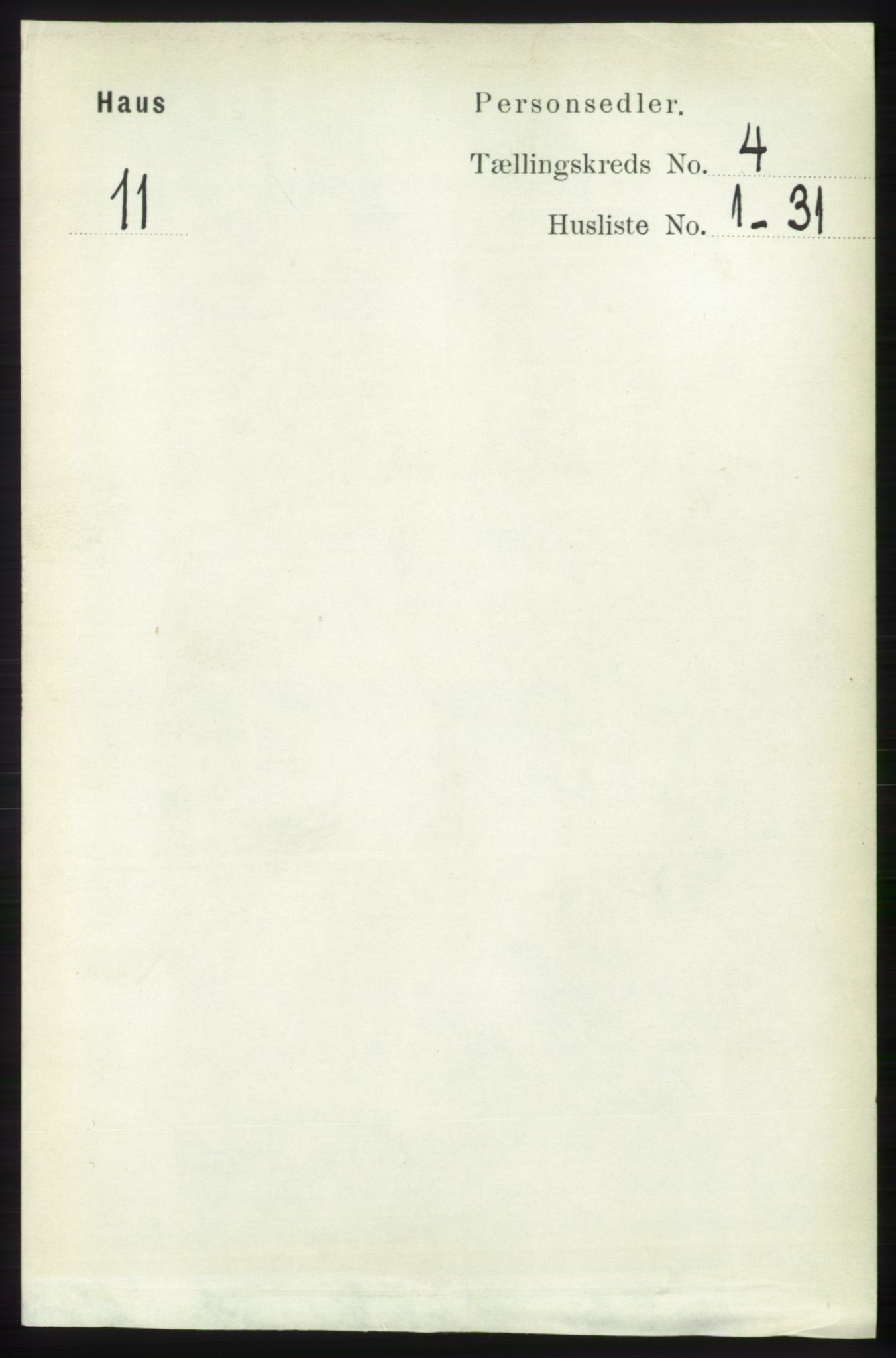 RA, 1891 census for 1250 Haus, 1891, p. 1403