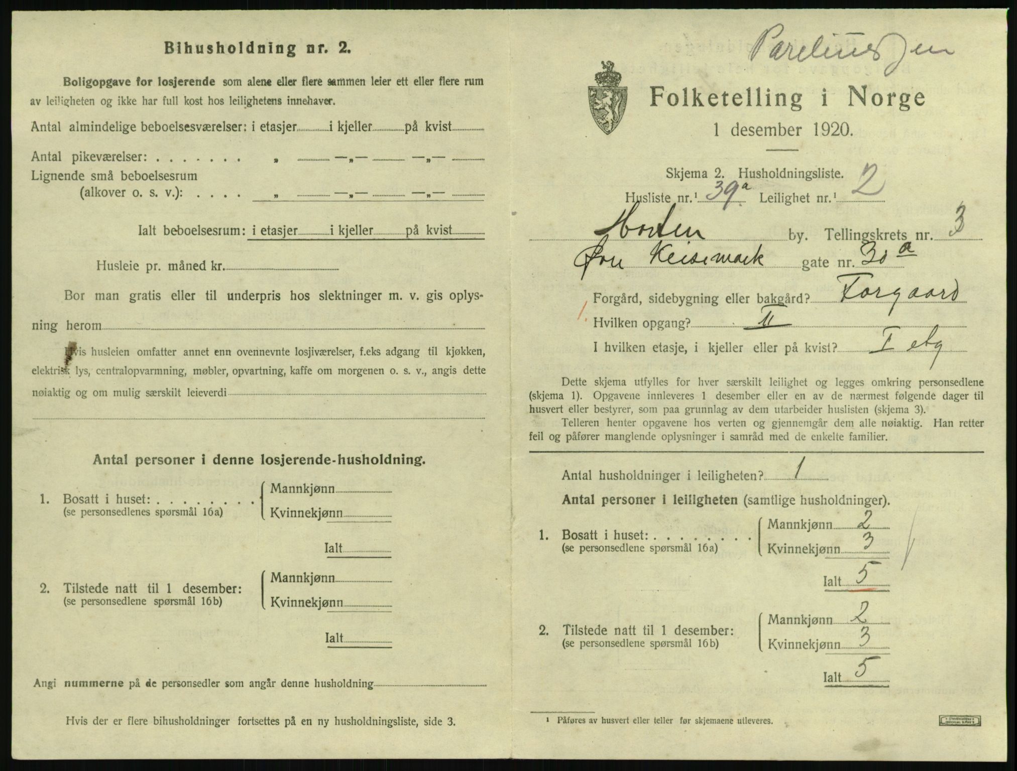 SAKO, 1920 census for Horten, 1920, p. 4267