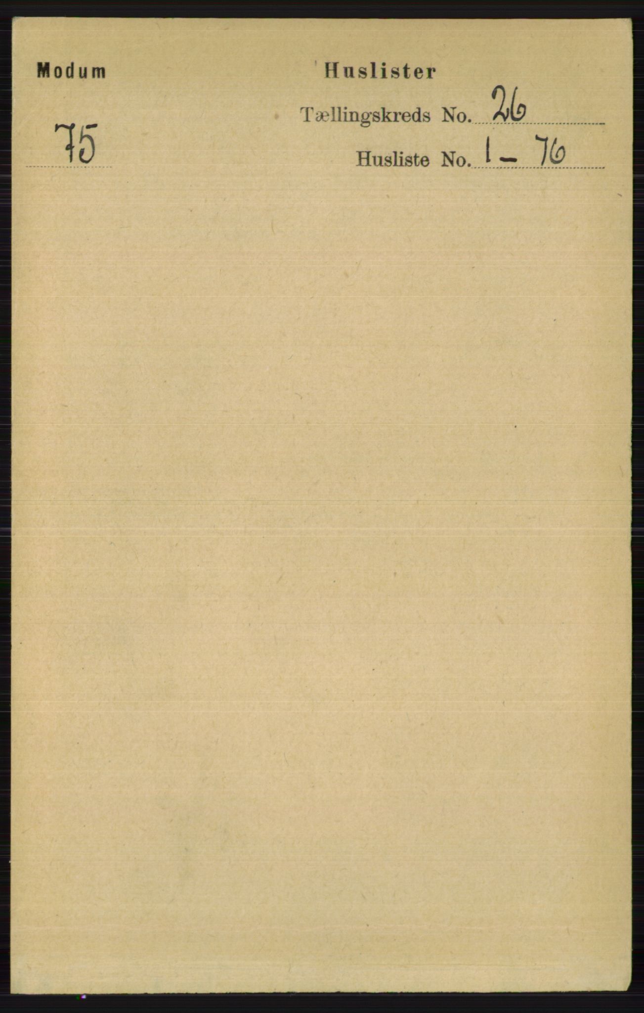 RA, 1891 census for 0623 Modum, 1891, p. 9315
