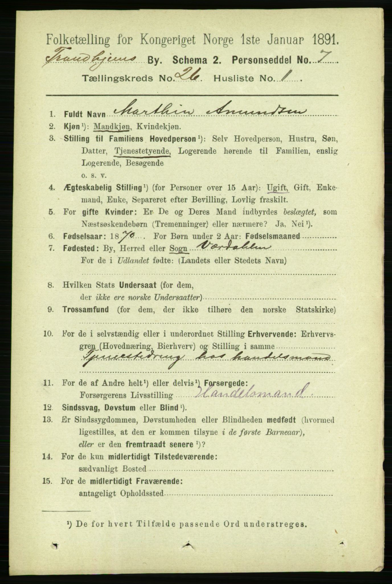 RA, 1891 census for 1601 Trondheim, 1891, p. 19466