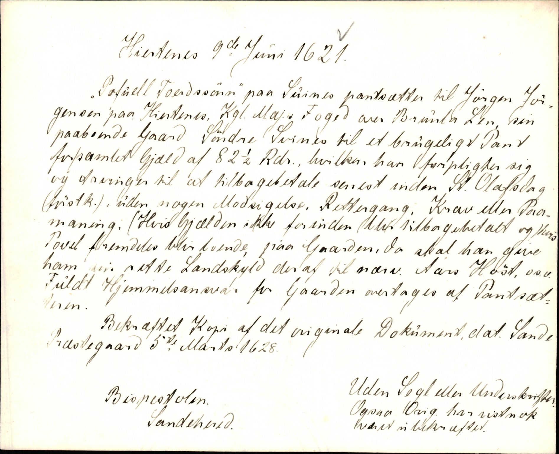 Riksarkivets diplomsamling, AV/RA-EA-5965/F35/F35k/L0002: Regestsedler: Prestearkiver fra Hedmark, Oppland, Buskerud og Vestfold, p. 511