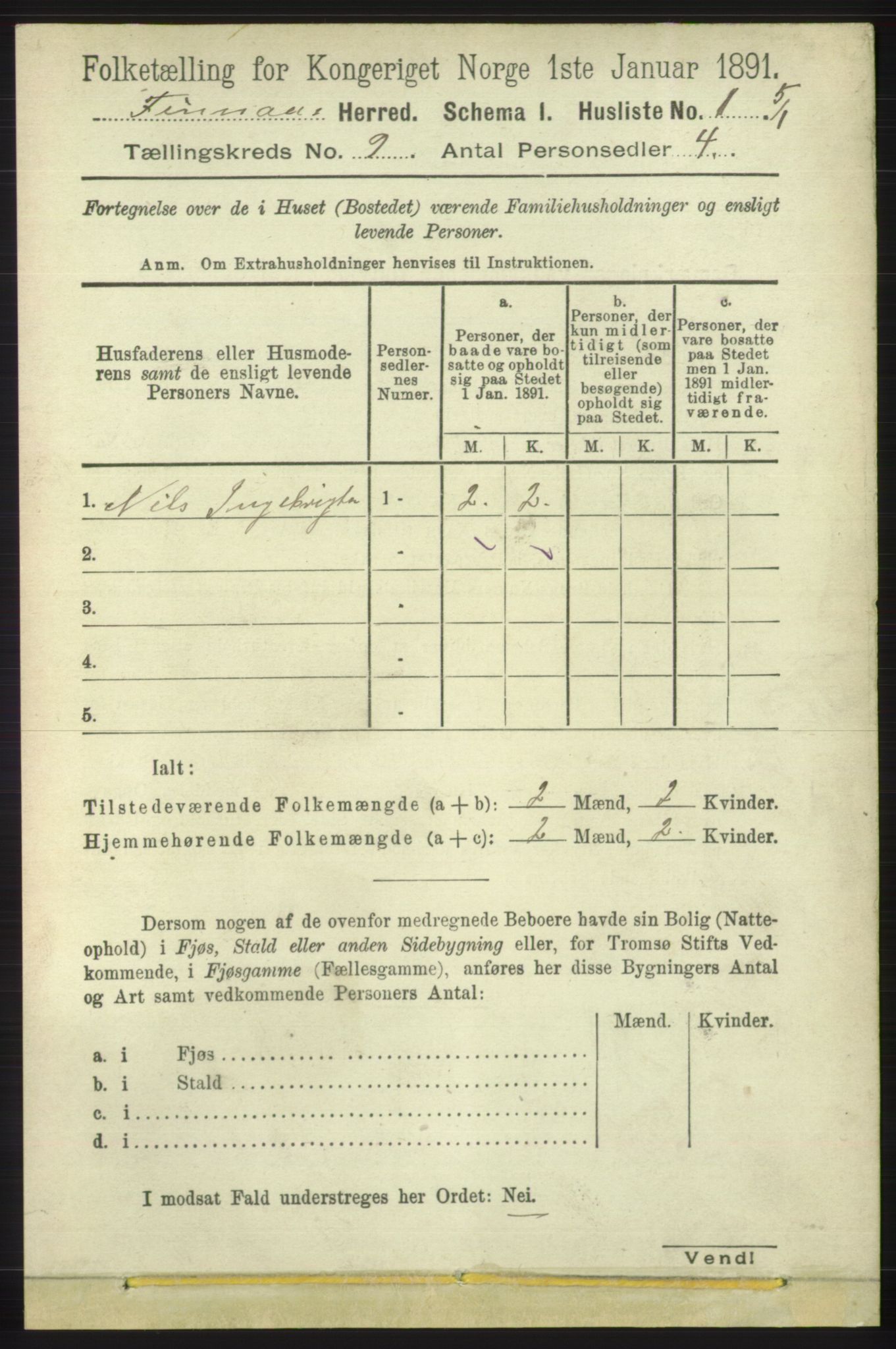 RA, 1891 census for 1218 Finnås, 1891, p. 3856