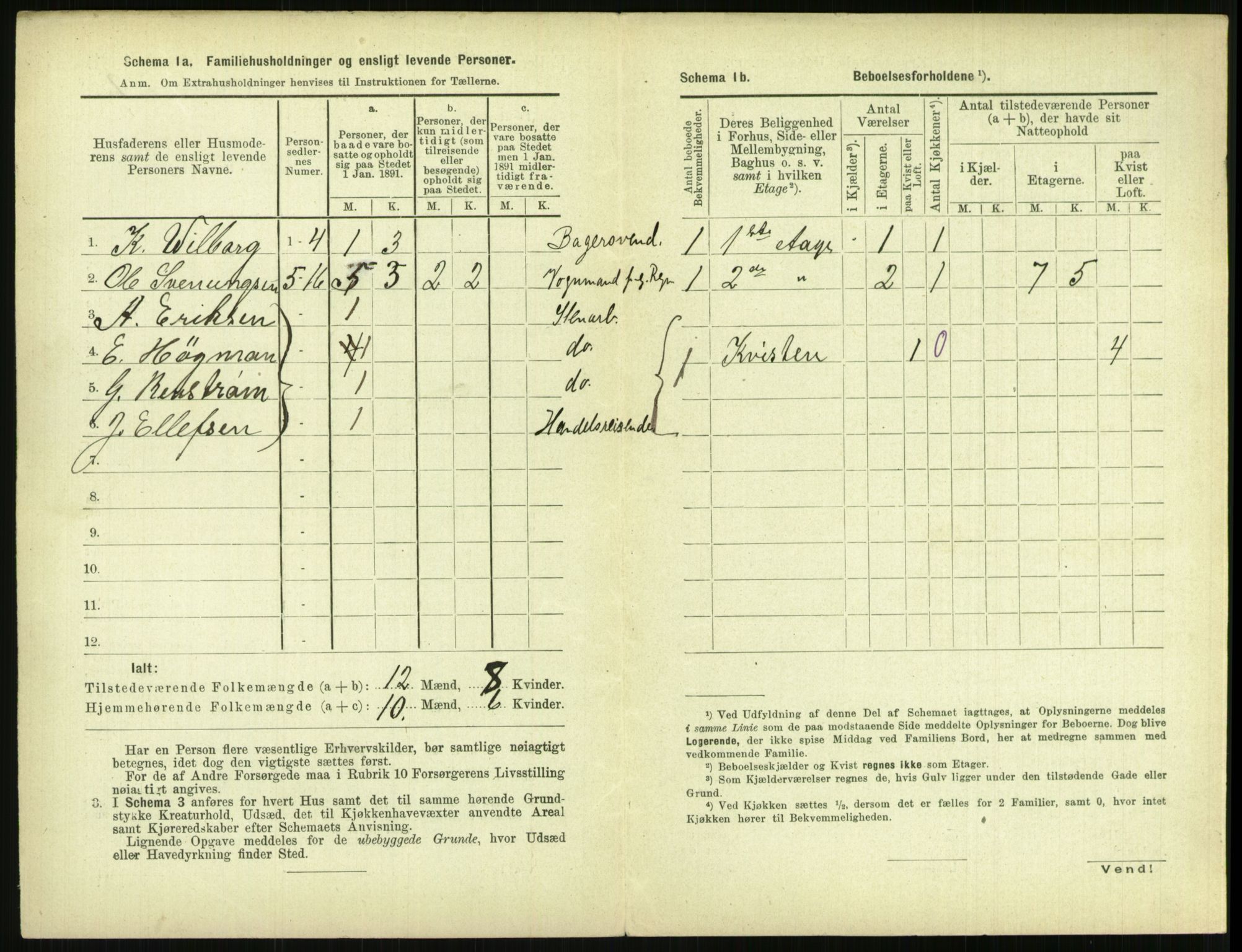 RA, 1891 census for 0806 Skien, 1891, p. 1041