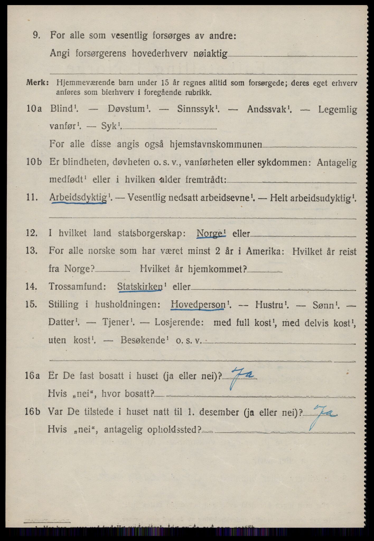 SAT, 1920 census for Vestnes, 1920, p. 3732