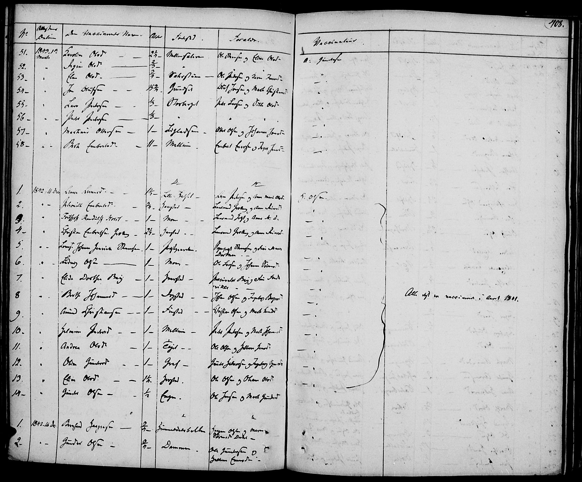 Elverum prestekontor, AV/SAH-PREST-044/H/Ha/Haa/L0008: Parish register (official) no. 8, 1830-1842, p. 408