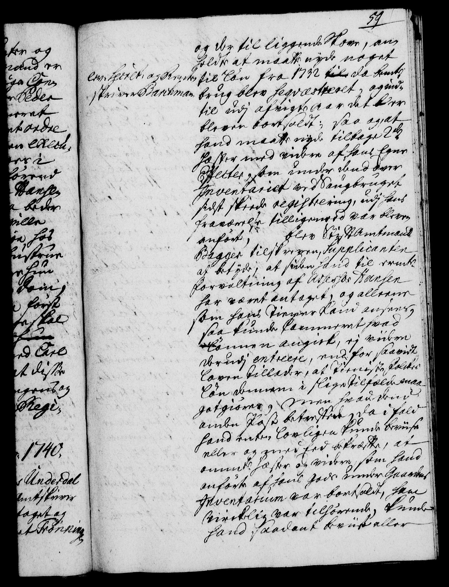 Rentekammeret, Kammerkanselliet, RA/EA-3111/G/Gh/Gha/L0022: Norsk ekstraktmemorialprotokoll (merket RK 53.67), 1739-1741, p. 59