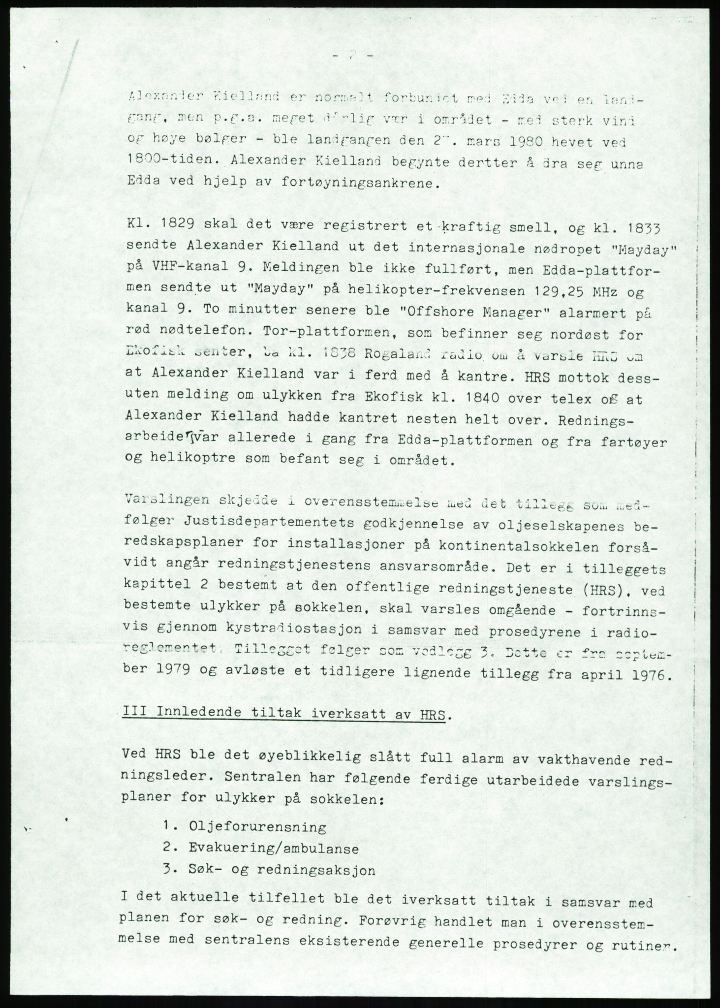 Justisdepartementet, Granskningskommisjonen ved Alexander Kielland-ulykken 27.3.1980, AV/RA-S-1165/D/L0017: P Hjelpefartøy (Doku.liste + P1-P6 av 6)/Q Hovedredningssentralen (Q0-Q27 av 27), 1980-1981, p. 348