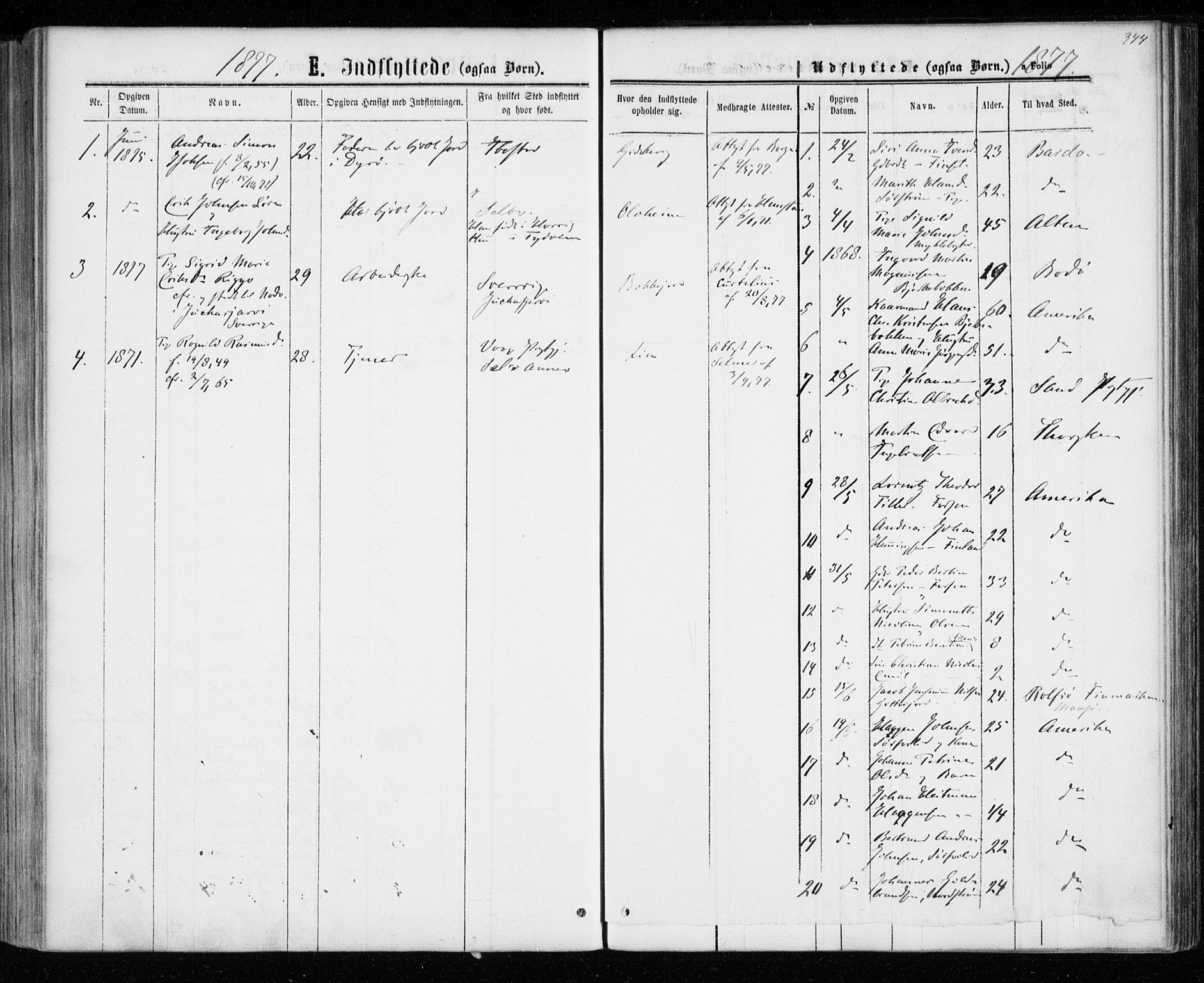 Tranøy sokneprestkontor, SATØ/S-1313/I/Ia/Iaa/L0008kirke: Parish register (official) no. 8, 1867-1877, p. 344
