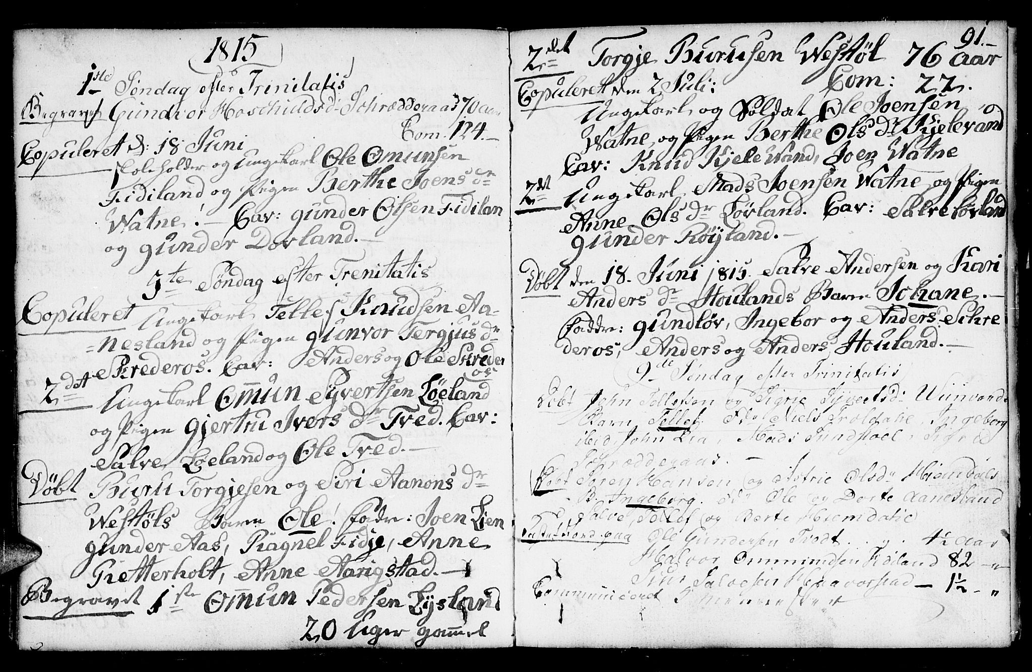 Herefoss sokneprestkontor, AV/SAK-1111-0019/F/Fa/Fab/L0002: Parish register (official) no. A 2, 1780-1816, p. 91