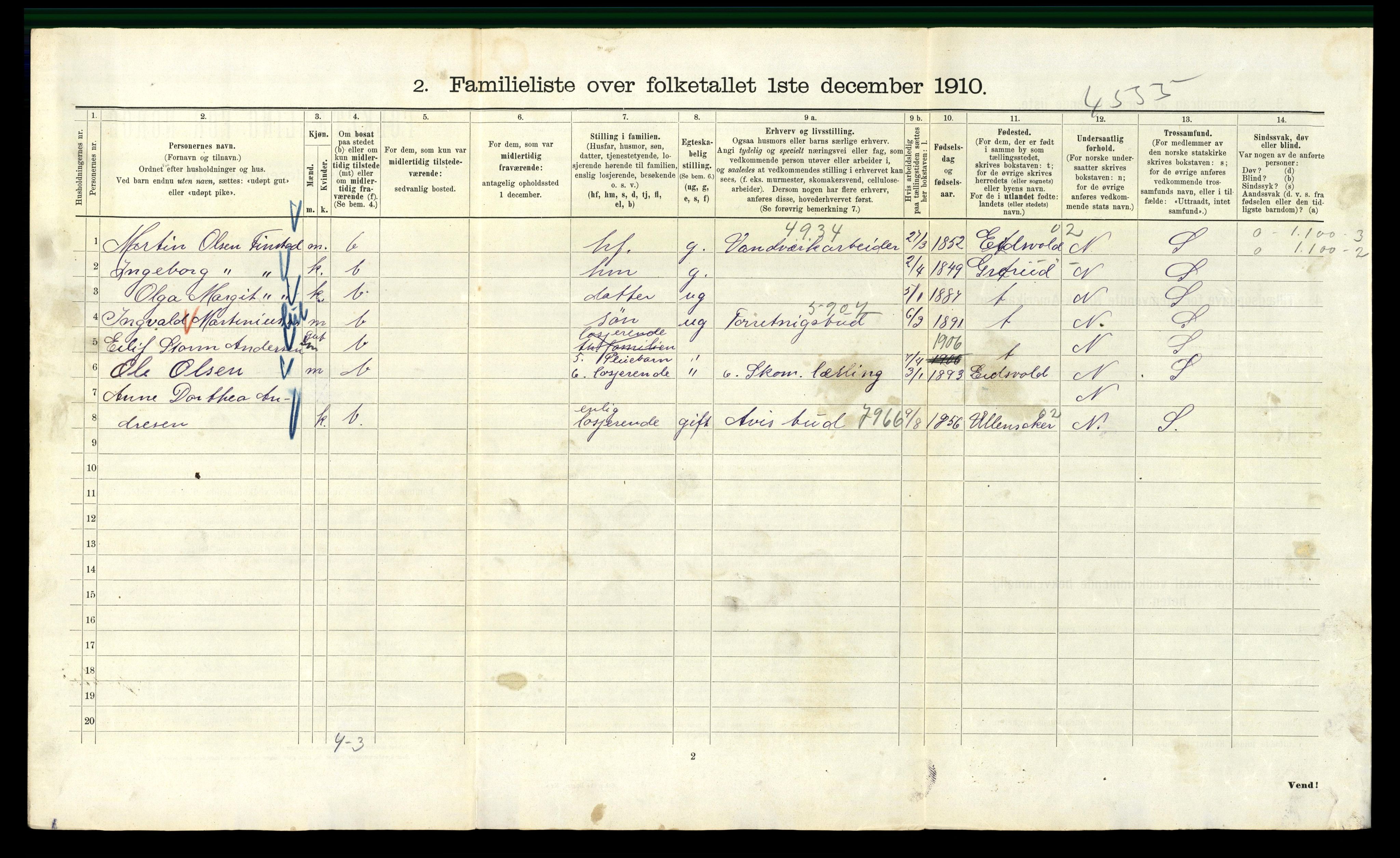 RA, 1910 census for Kristiania, 1910, p. 67756