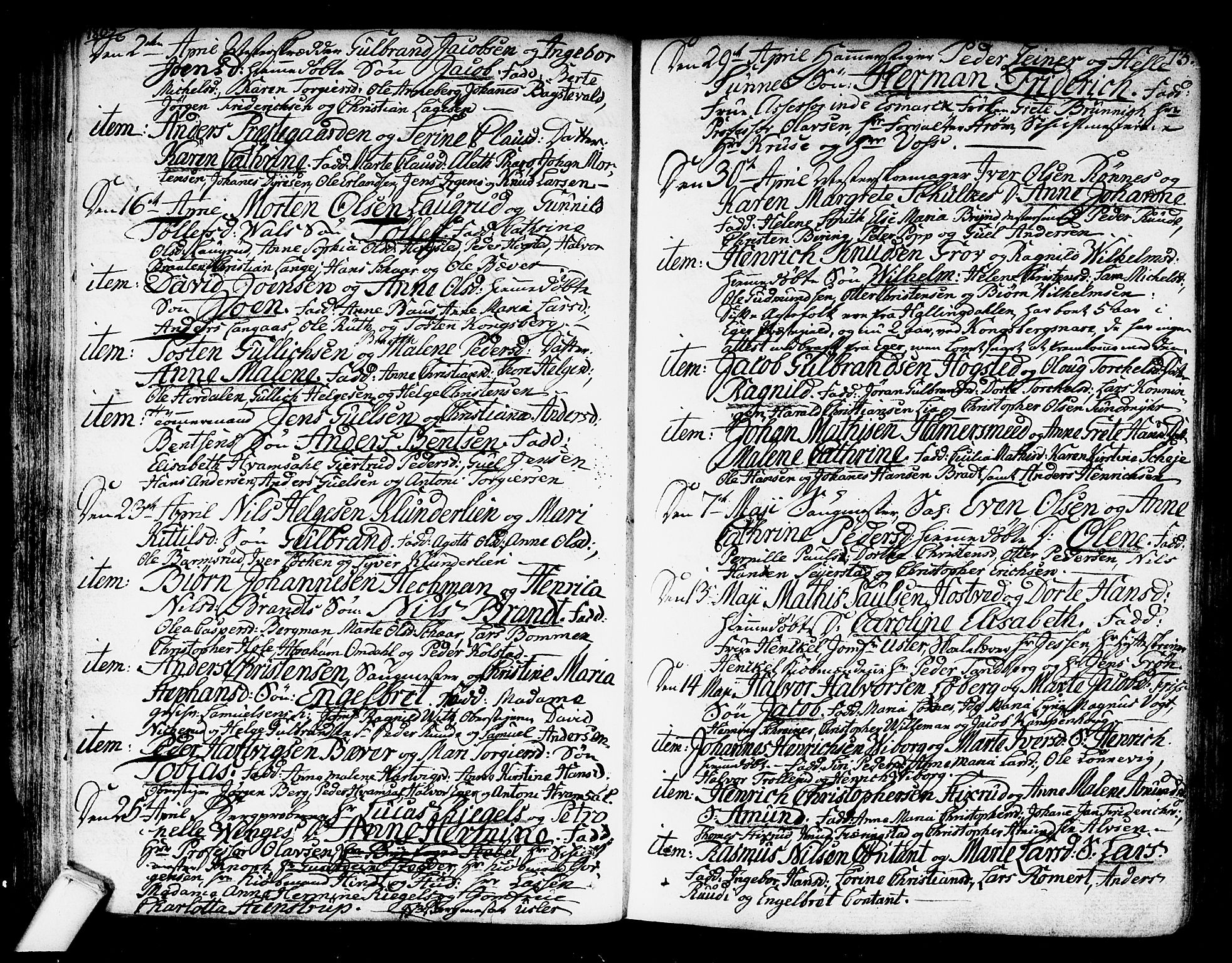 Kongsberg kirkebøker, SAKO/A-22/F/Fa/L0007: Parish register (official) no. I 7, 1795-1816, p. 73