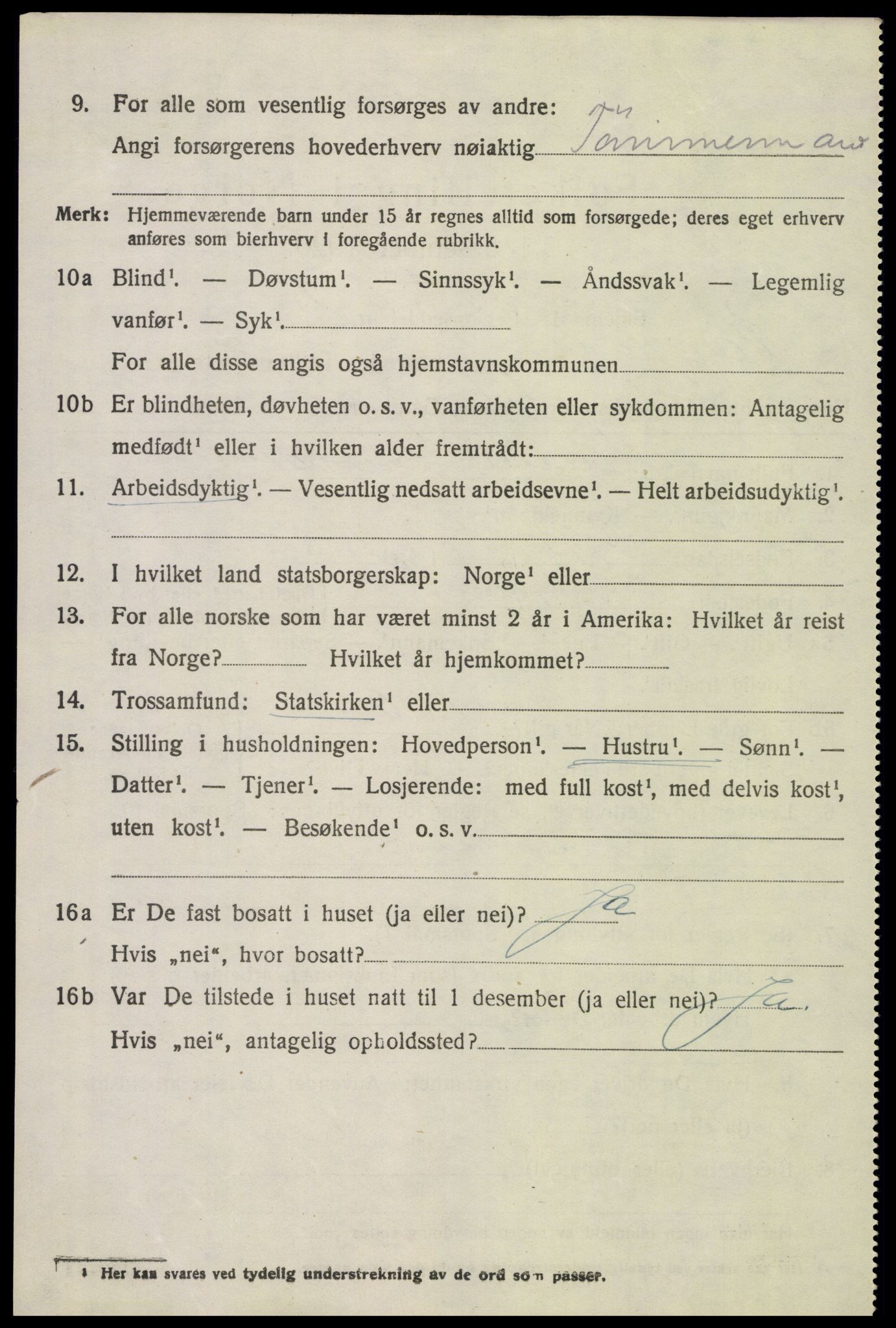 SAH, 1920 census for Vardal, 1920, p. 4570