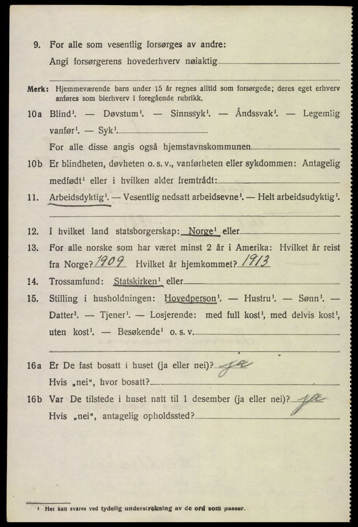 SAK, 1920 census for Hornnes, 1920, p. 2176
