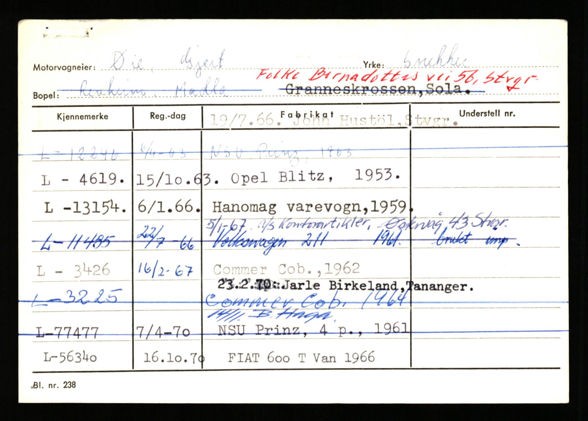 Stavanger trafikkstasjon, AV/SAST-A-101942/0/H/L0044: Øksna - Åmo, 1930-1971, p. 1914