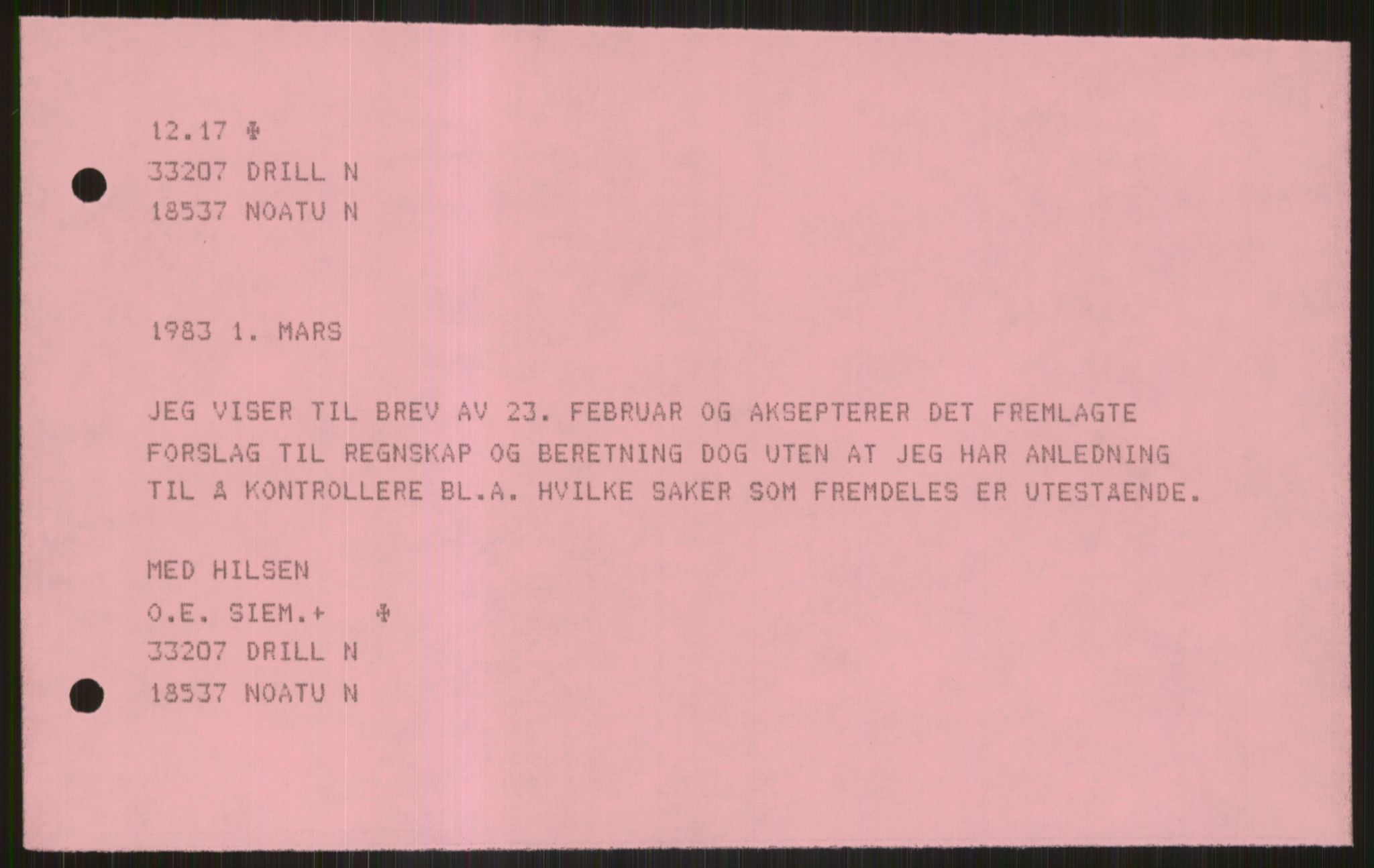 Pa 1503 - Stavanger Drilling AS, SAST/A-101906/D/L0005: Korrespondanse og saksdokumenter, 1974-1985, p. 1062