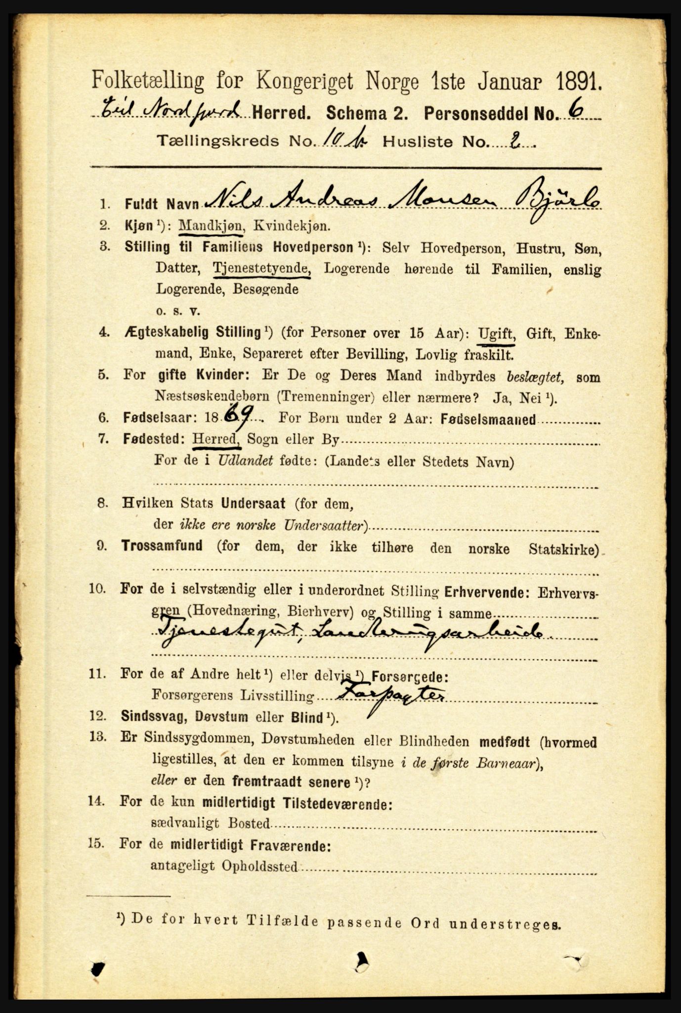 RA, 1891 census for 1443 Eid, 1891, p. 3352