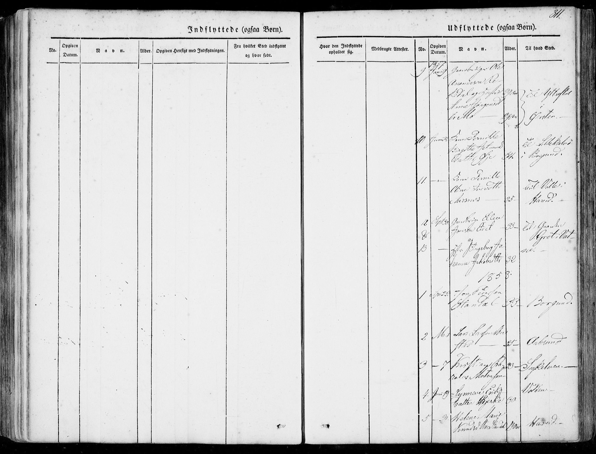 Ministerialprotokoller, klokkerbøker og fødselsregistre - Møre og Romsdal, AV/SAT-A-1454/515/L0209: Parish register (official) no. 515A05, 1847-1868, p. 311