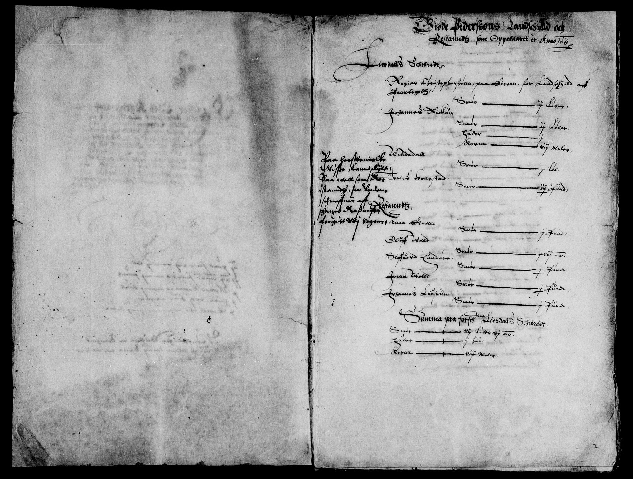 Rentekammeret inntil 1814, Reviderte regnskaper, Lensregnskaper, AV/RA-EA-5023/R/Rb/Rbt/L0017: Bergenhus len, 1611-1615