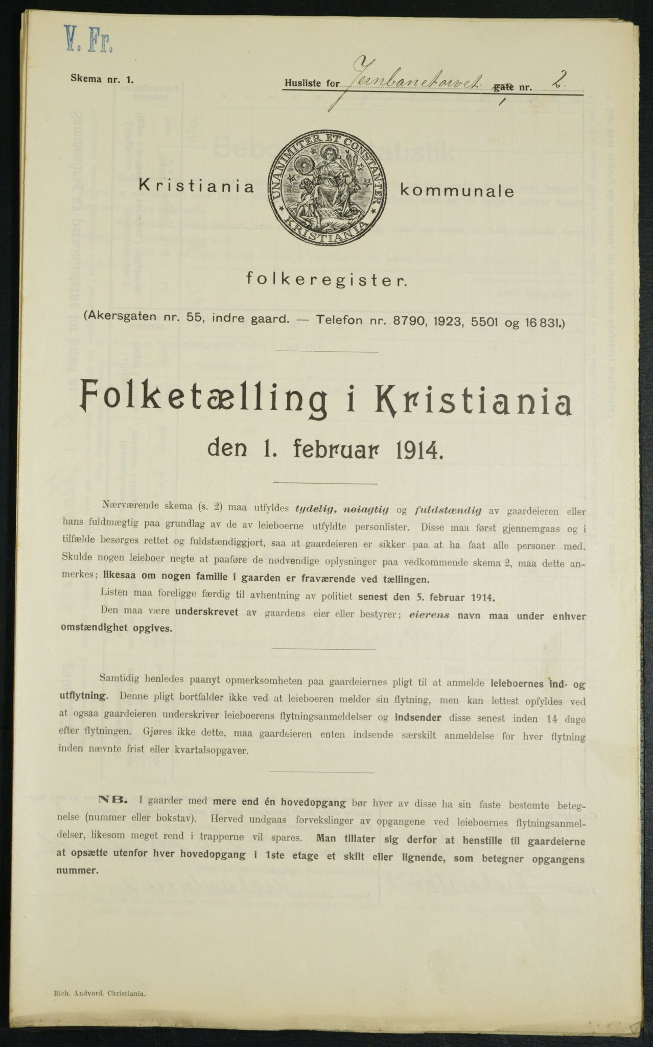 OBA, Municipal Census 1914 for Kristiania, 1914, p. 46931